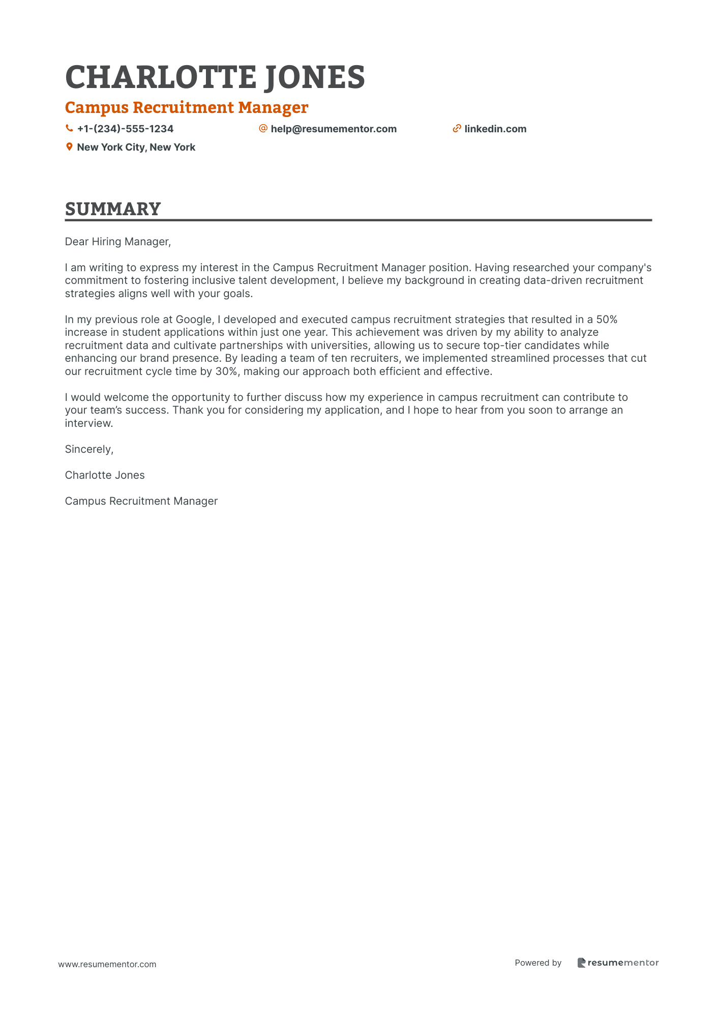 Campus Recruitment Manager