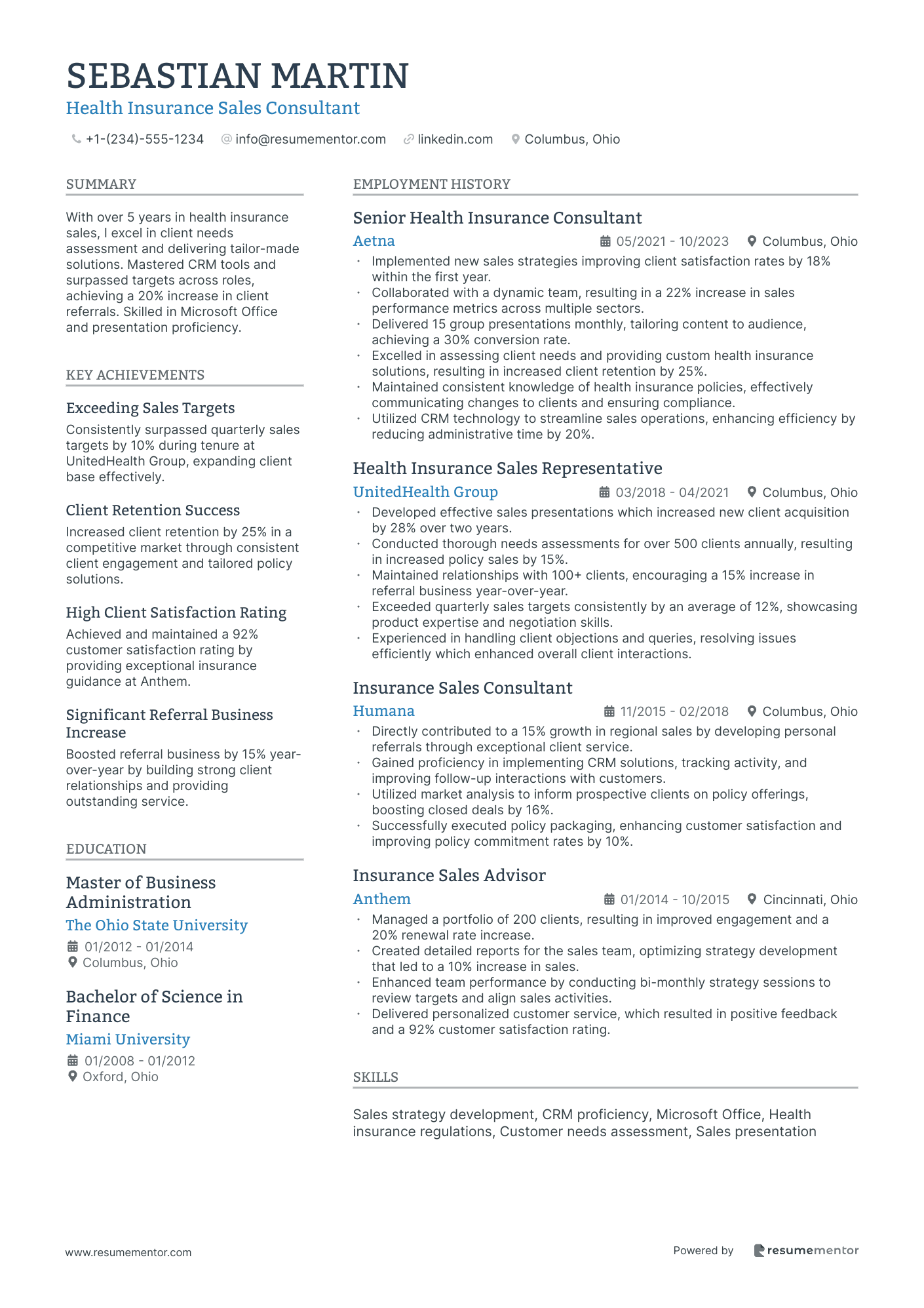 Health Insurance Sales Consultant
