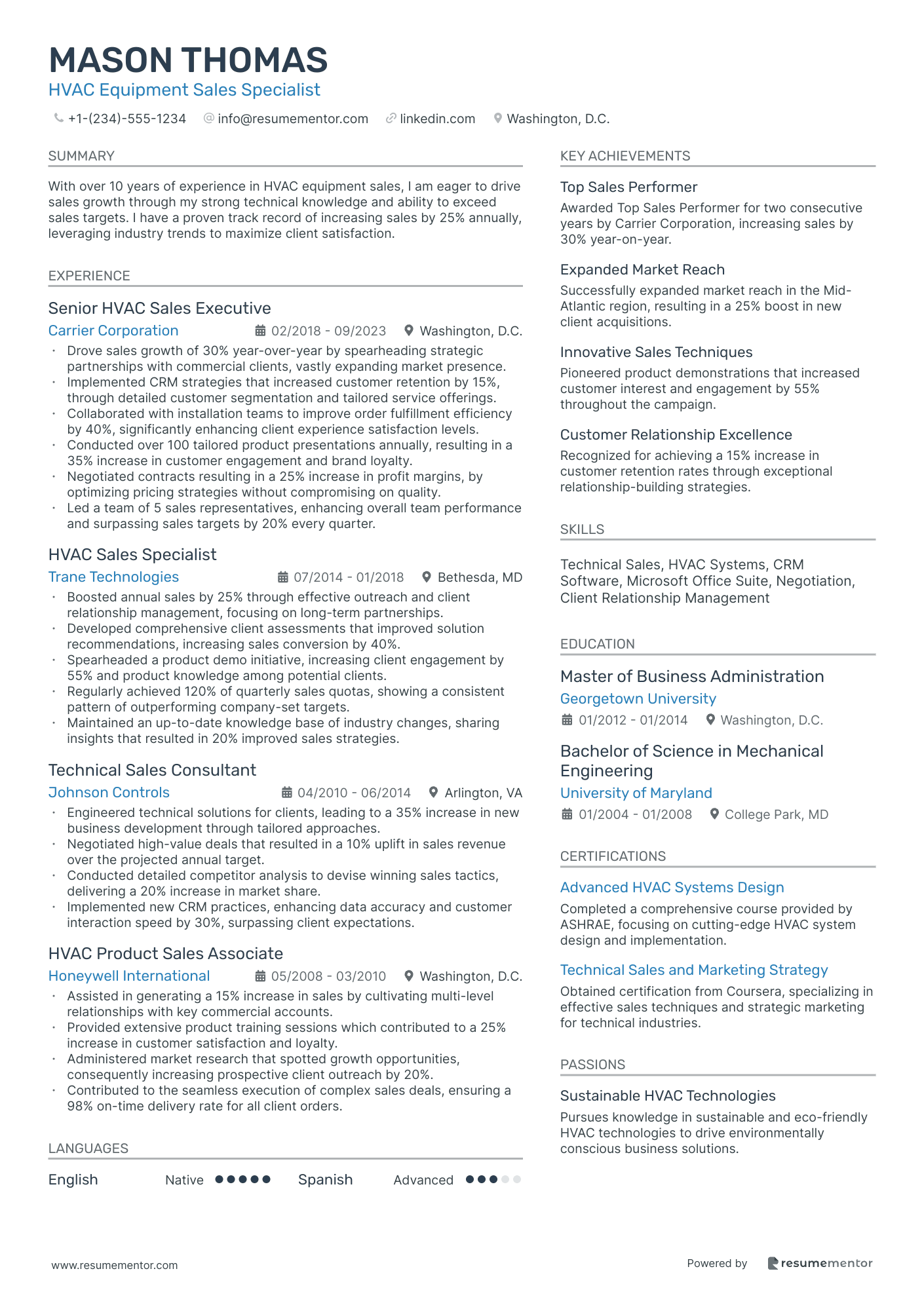 HVAC Equipment Sales Specialist