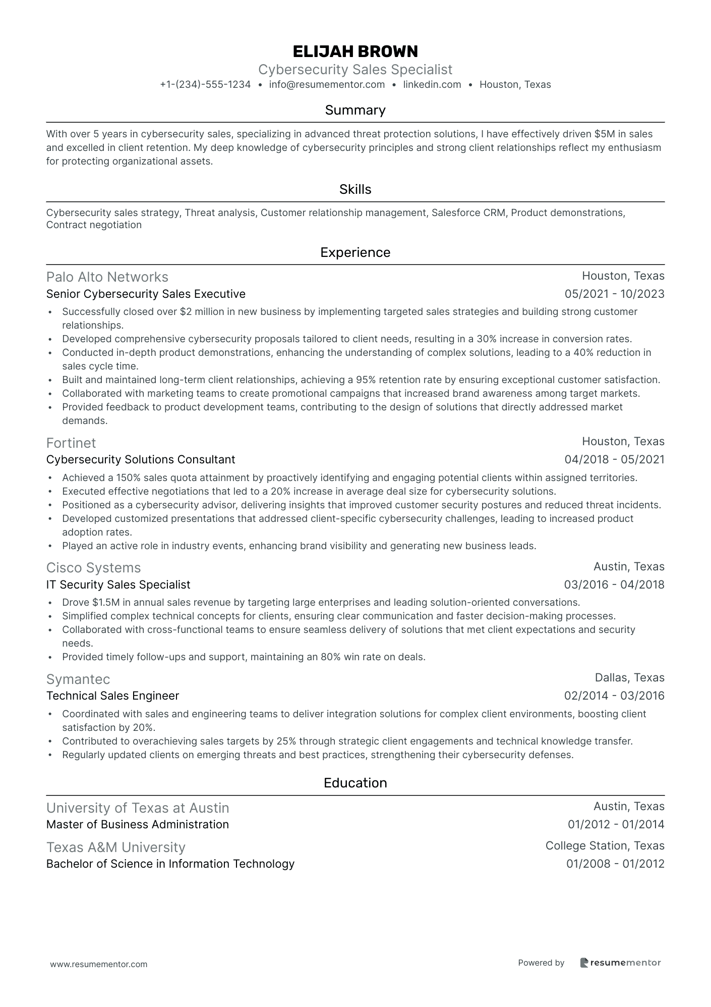 Cybersecurity Sales Specialist