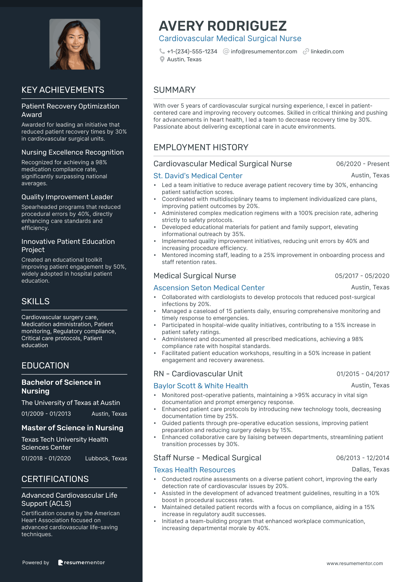 Cardiovascular Medical Surgical Nurse