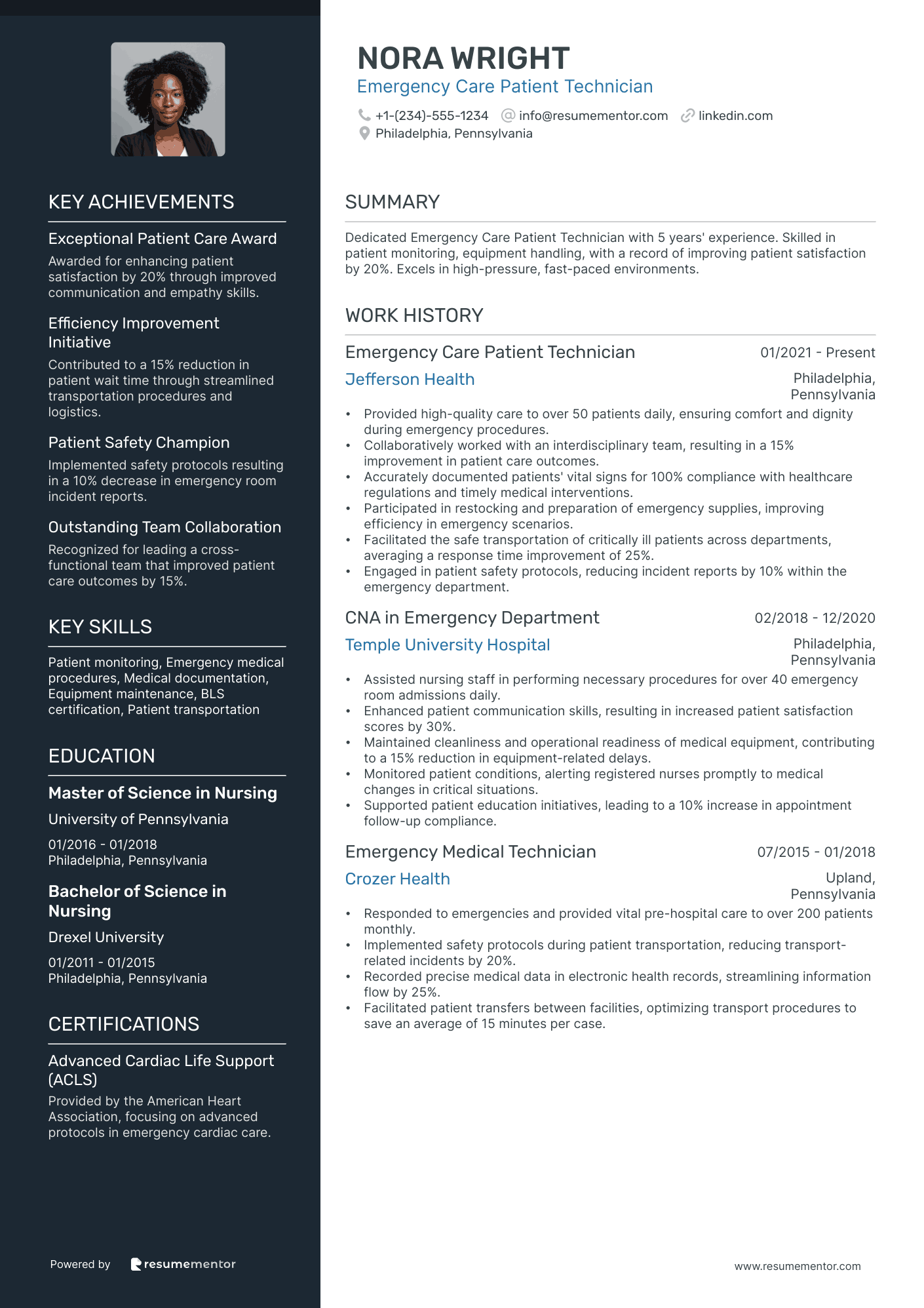 Emergency Care Patient Technician
