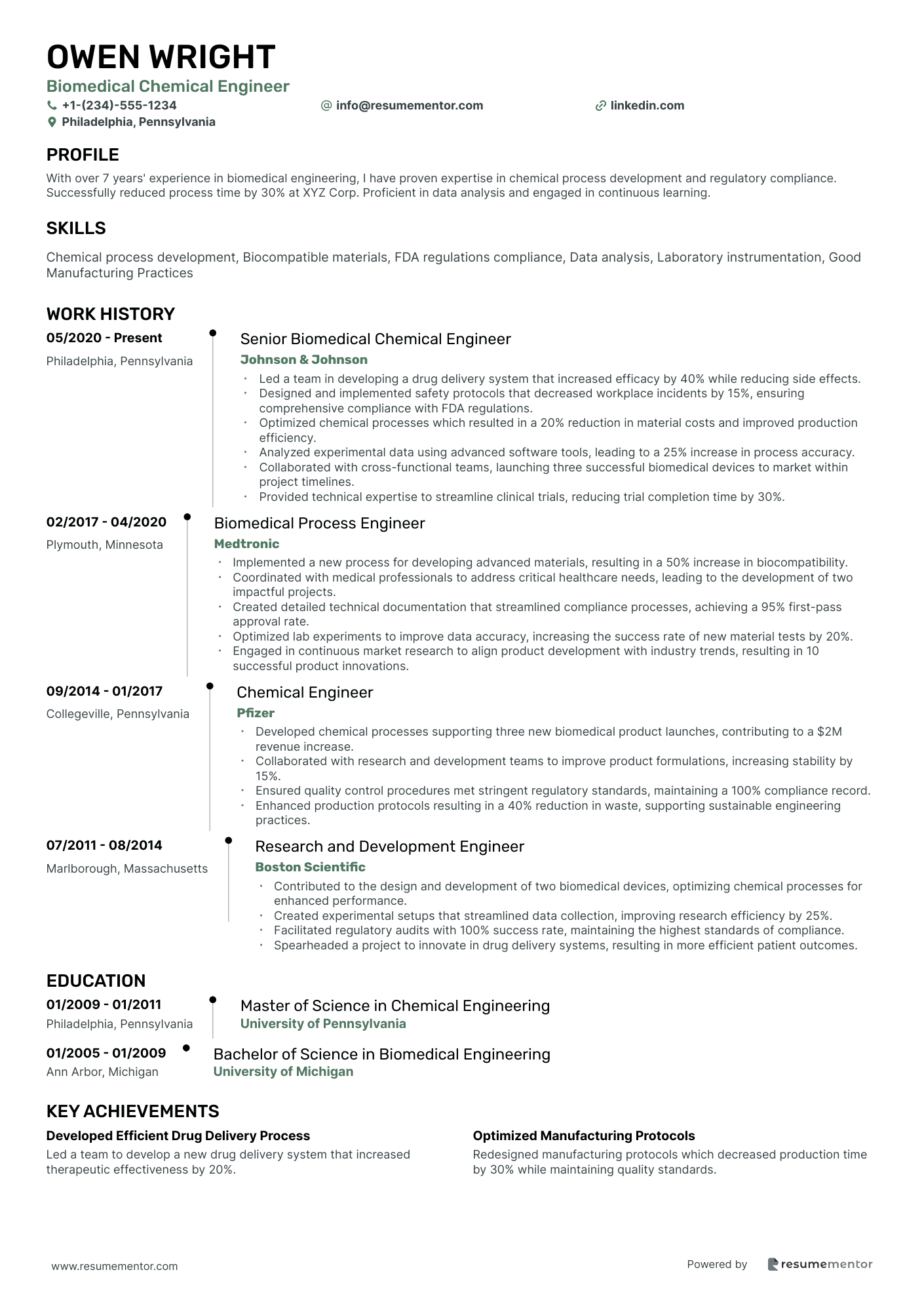 Biomedical Chemical Engineer