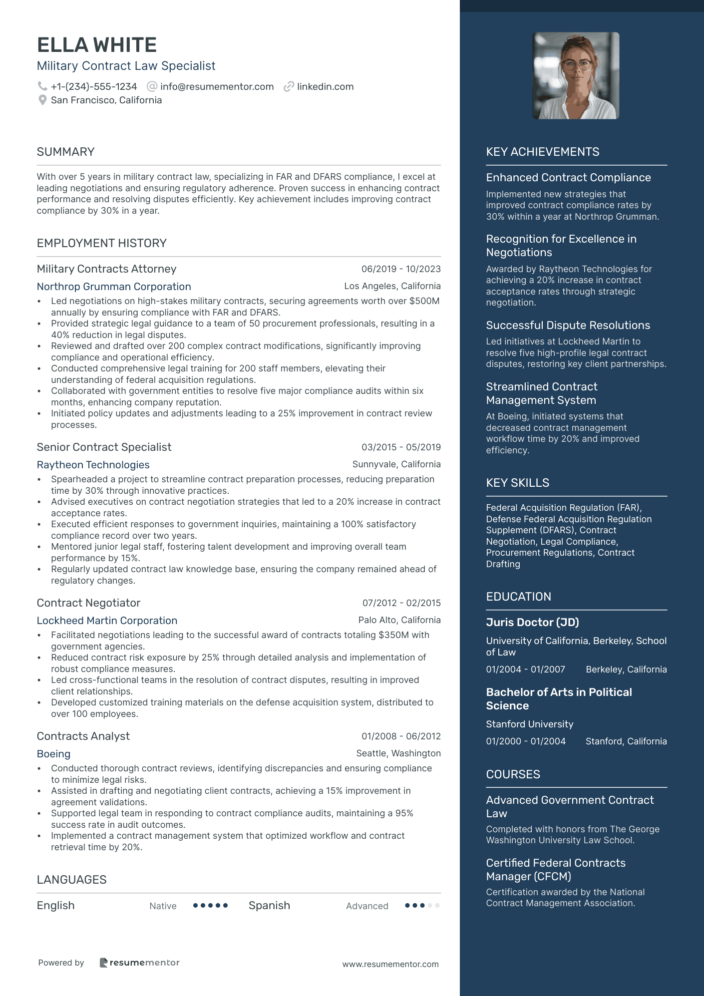 Military Contract Law Specialist