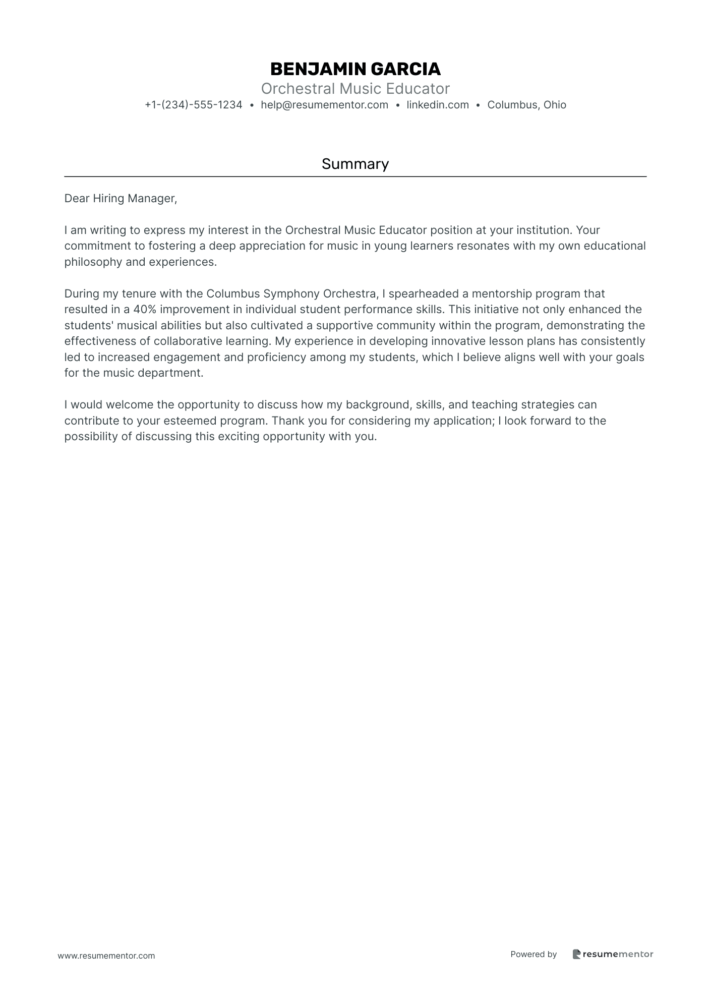 Orchestral Music Educator