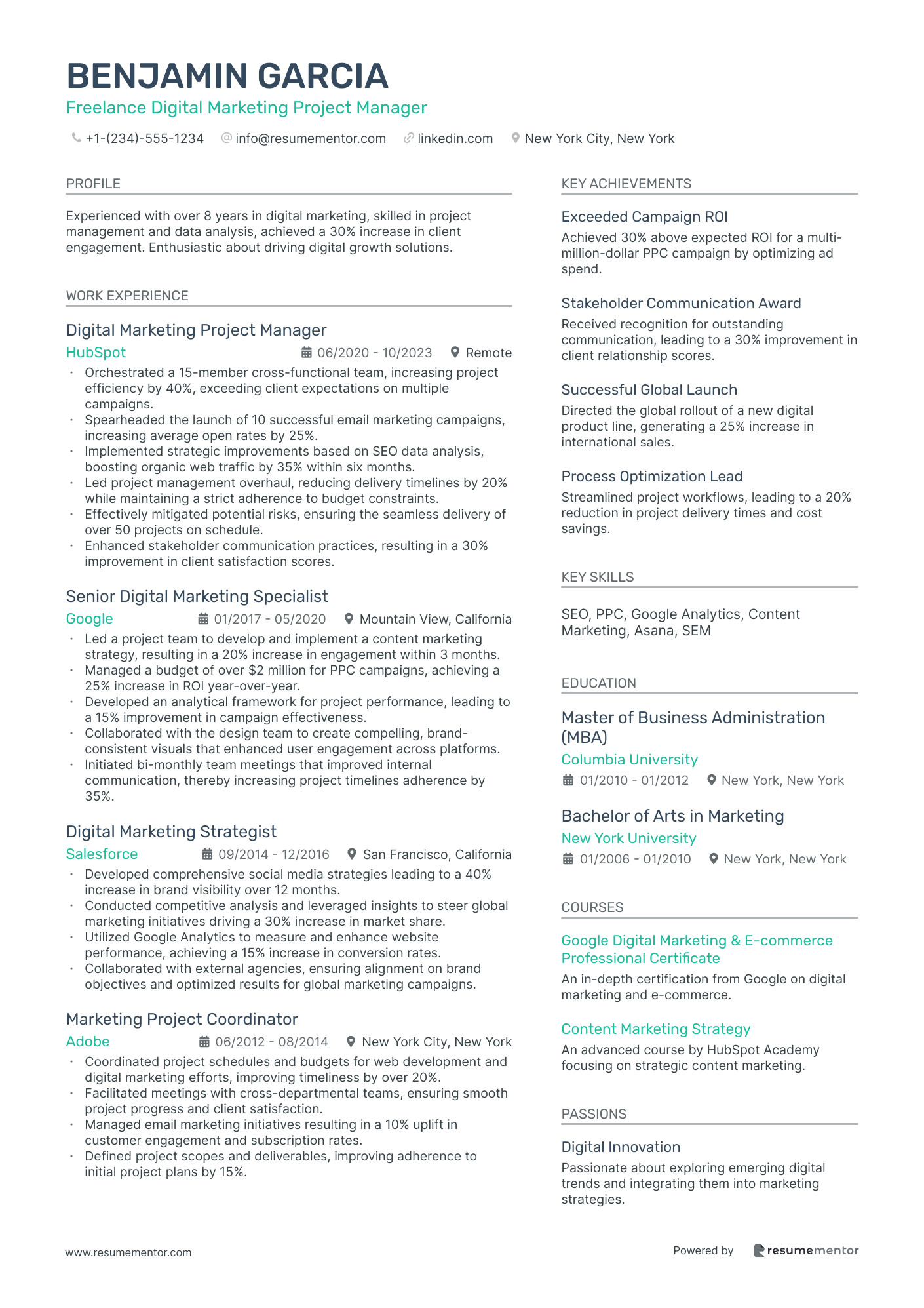 Freelance Digital Marketing Project Manager