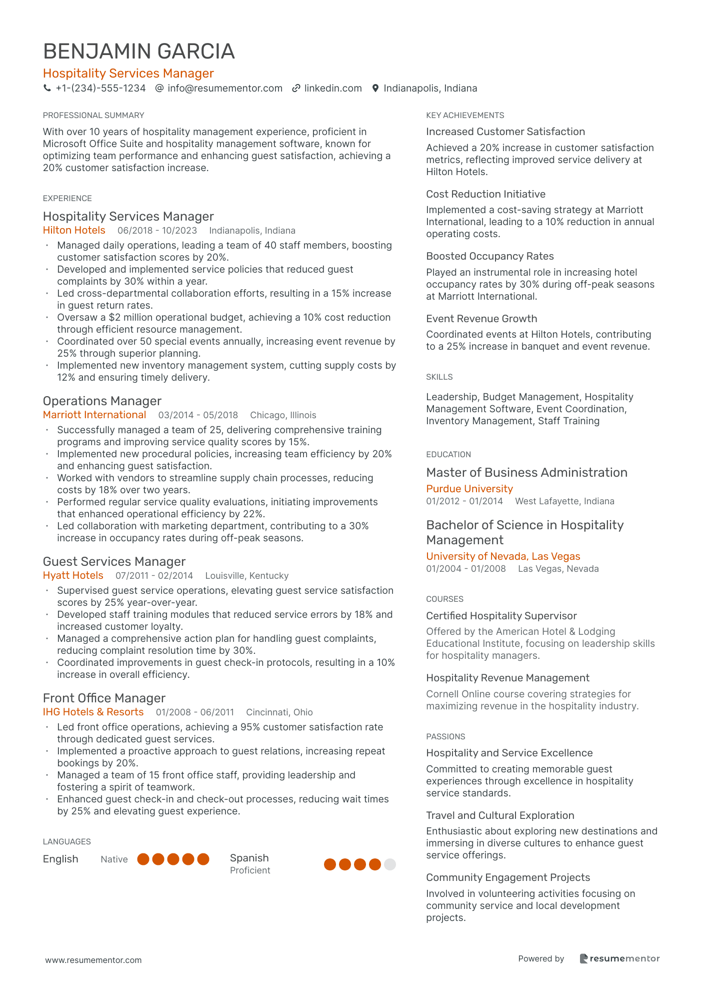 Hospitality Services Manager