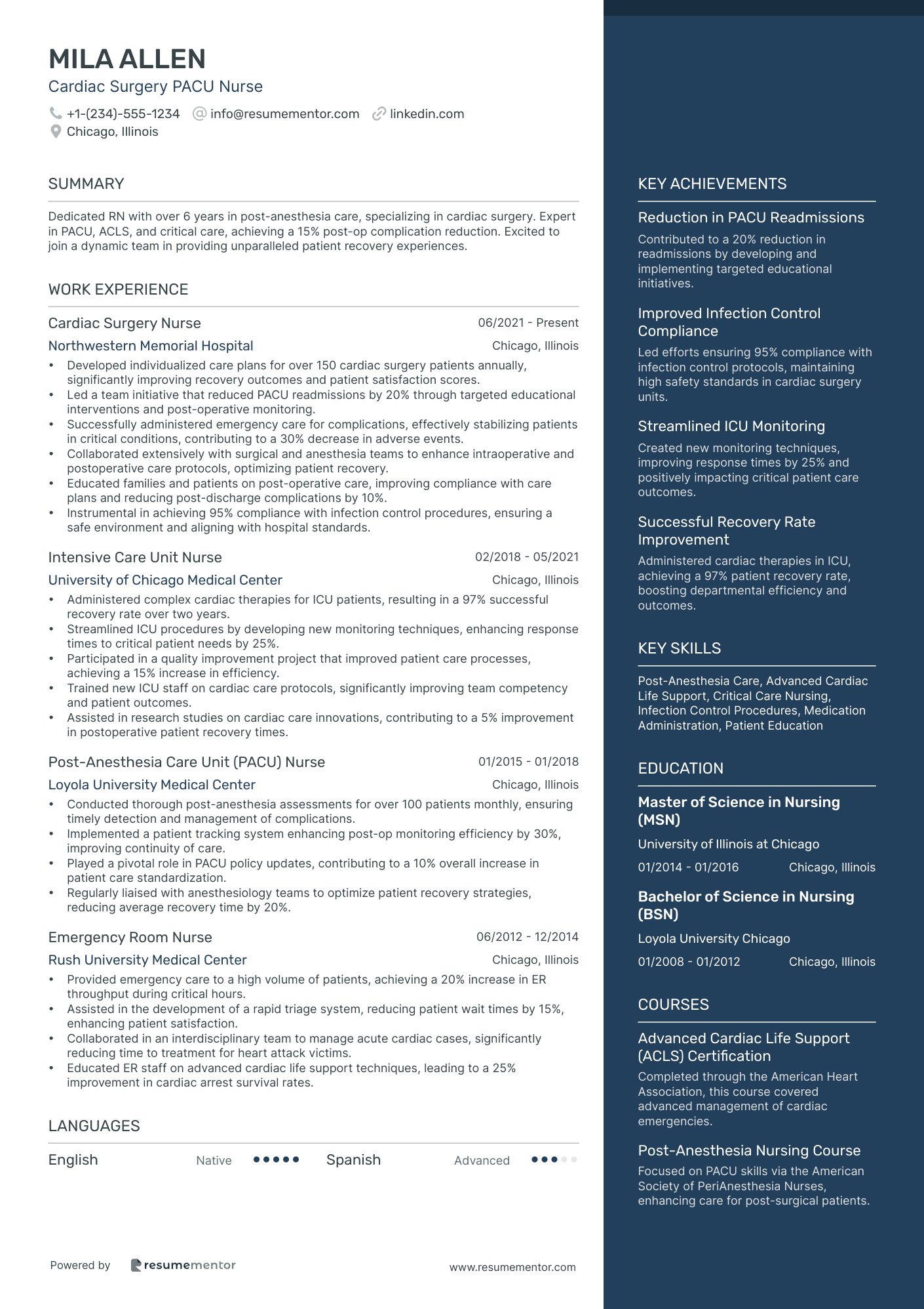 Cardiac Surgery PACU Nurse