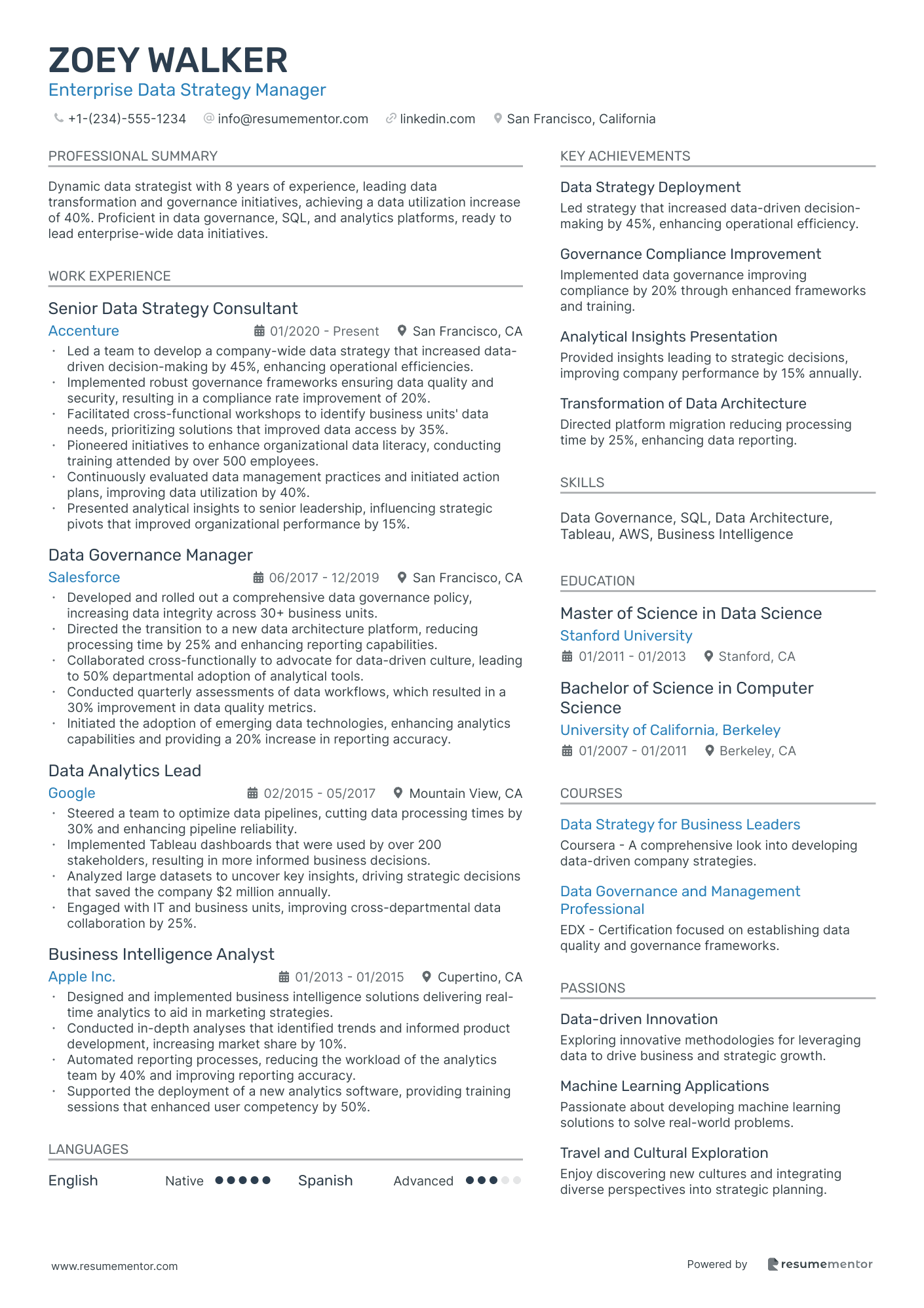 Enterprise Data Strategy Manager