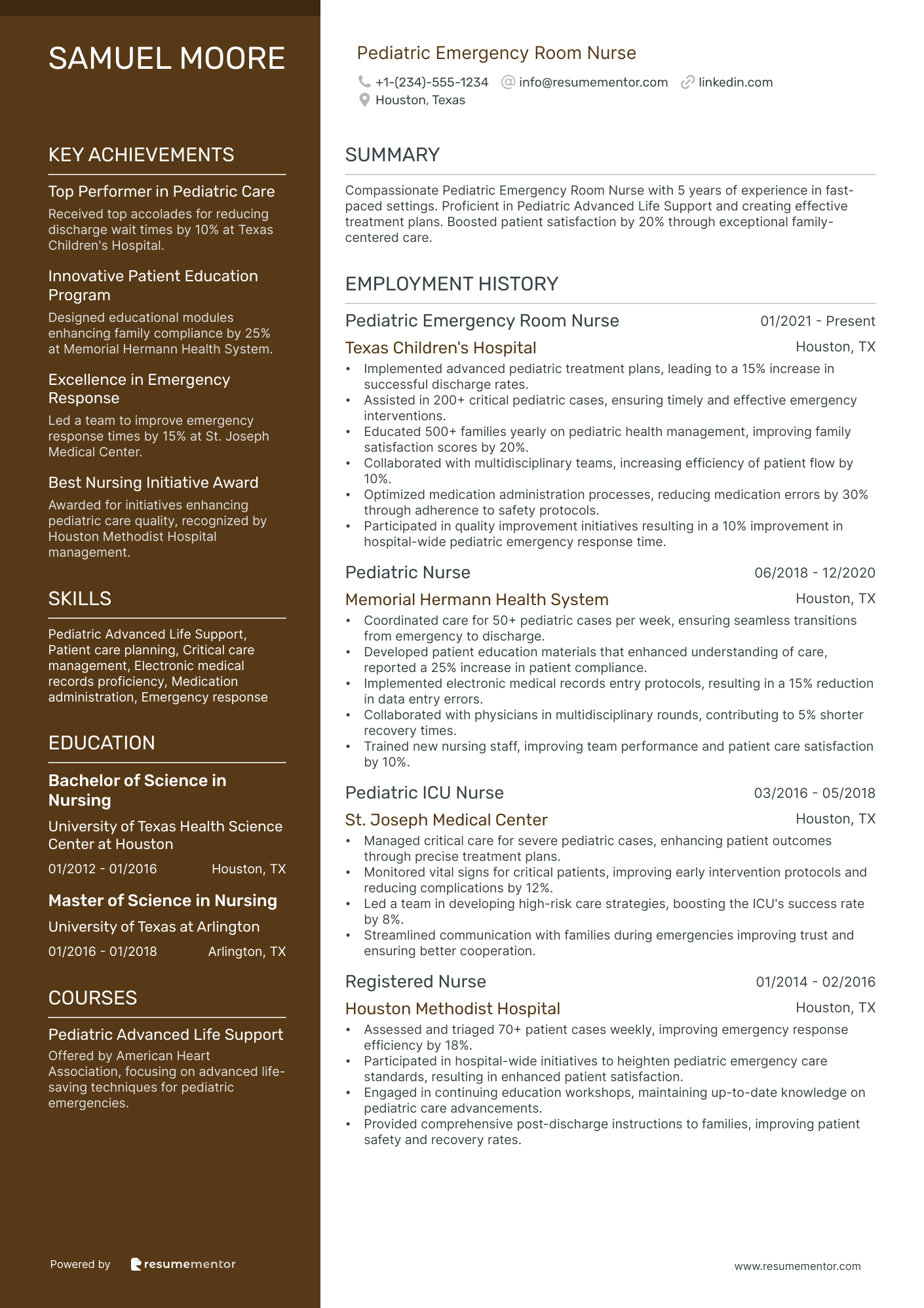 Pediatric Emergency Room Nurse