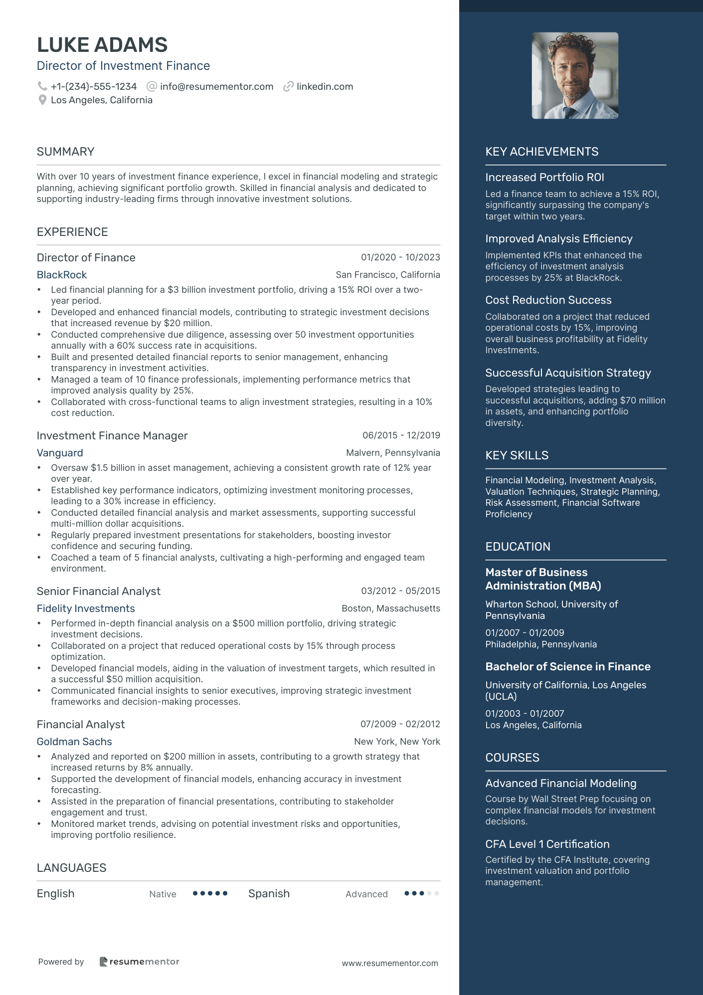 Director of Investment Finance