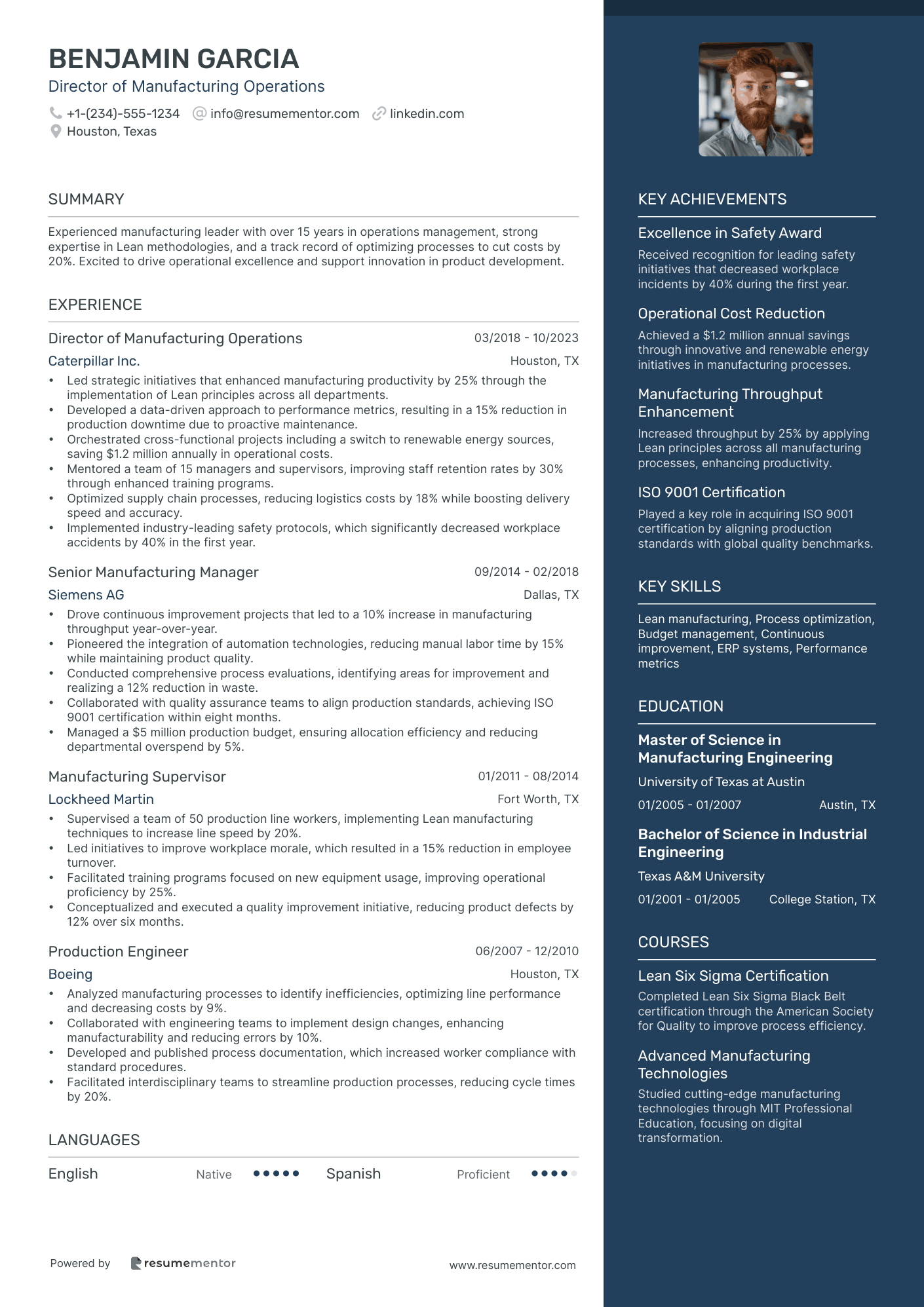 Director of Manufacturing Operations
