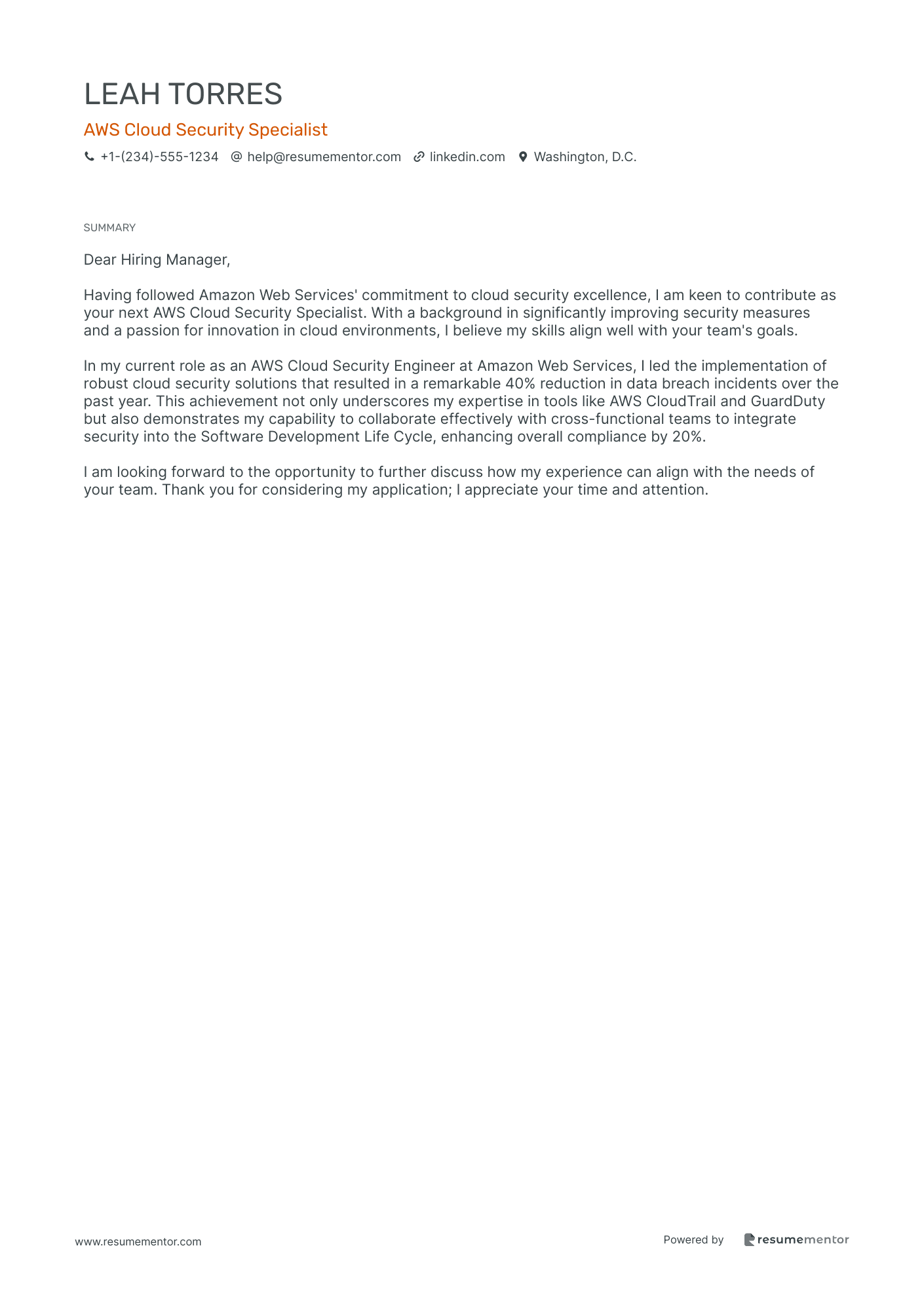AWS Cloud Security Specialist