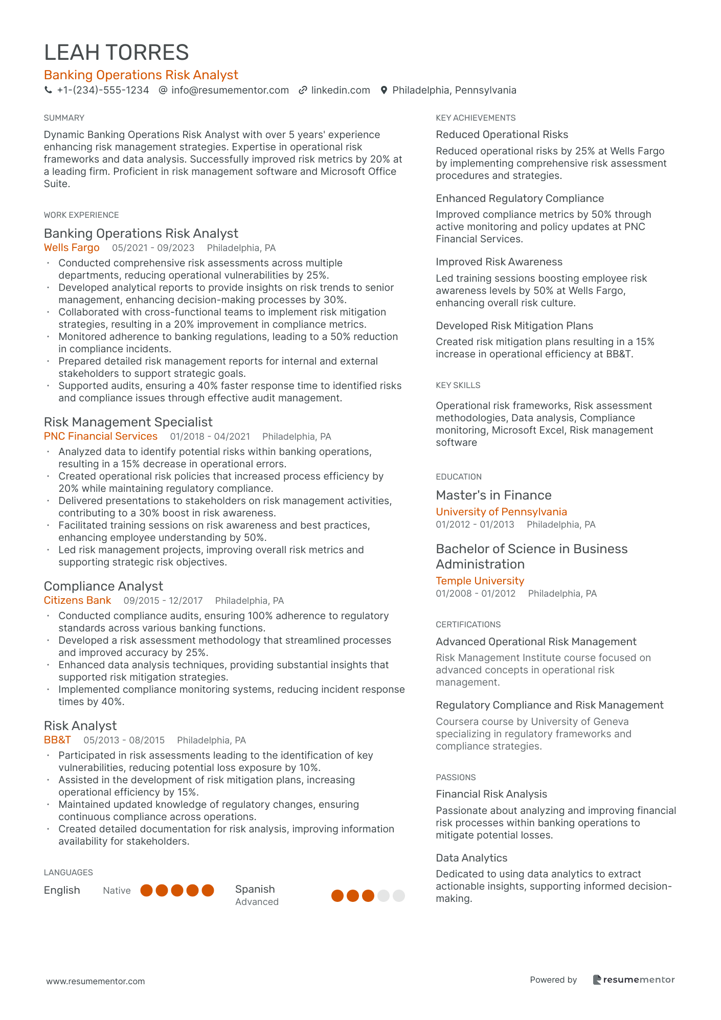 Banking Operations Risk Analyst