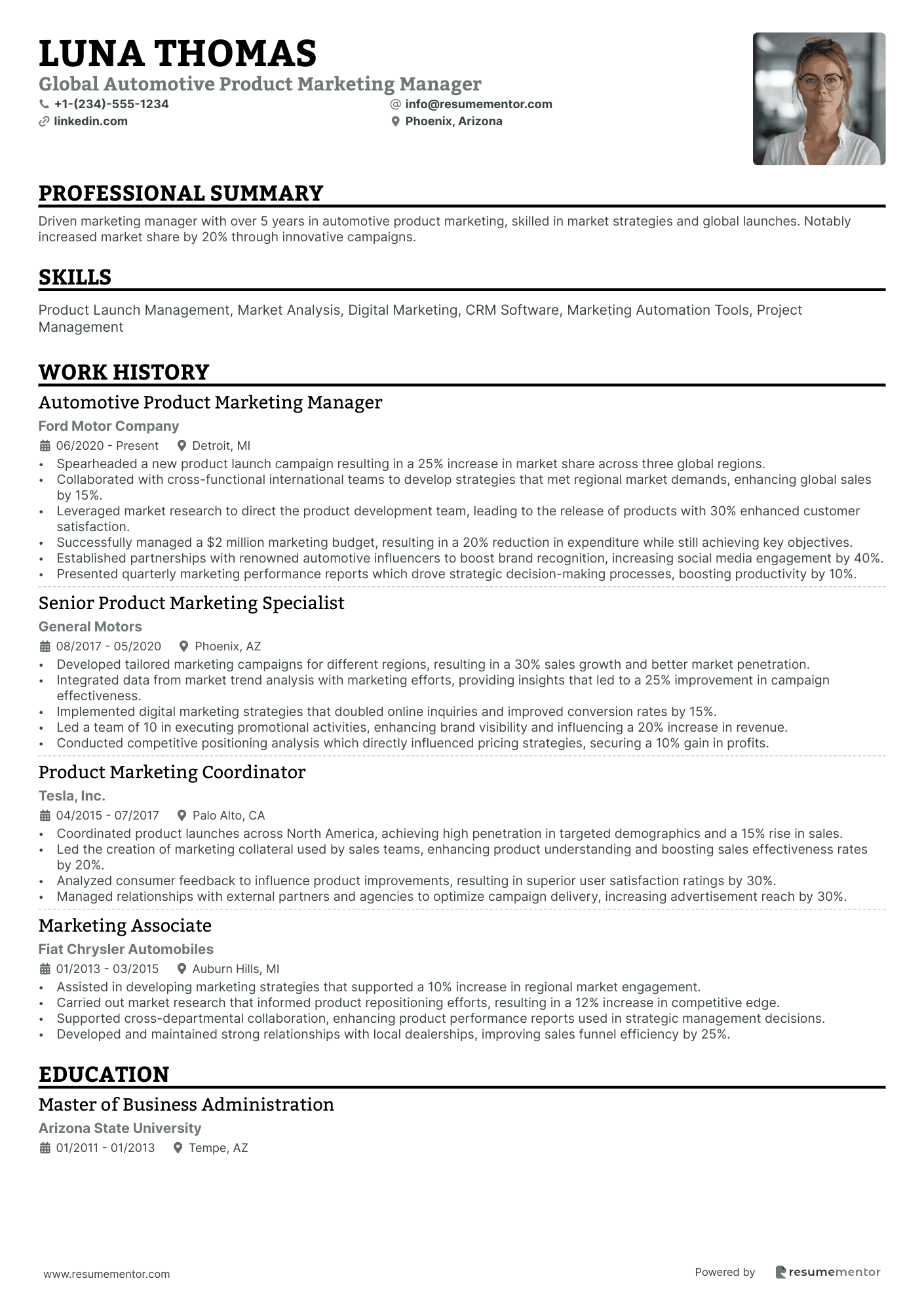 Global Automotive Product Marketing Manager