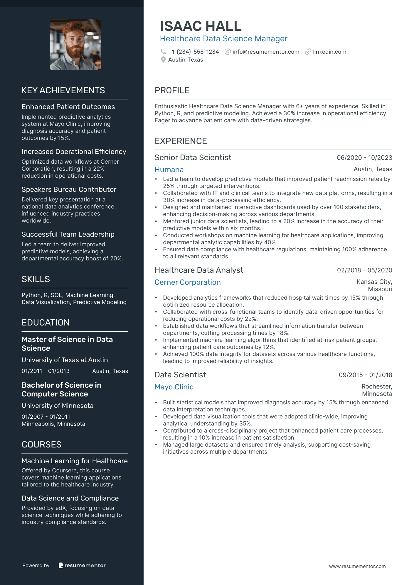 Healthcare Data Science Manager