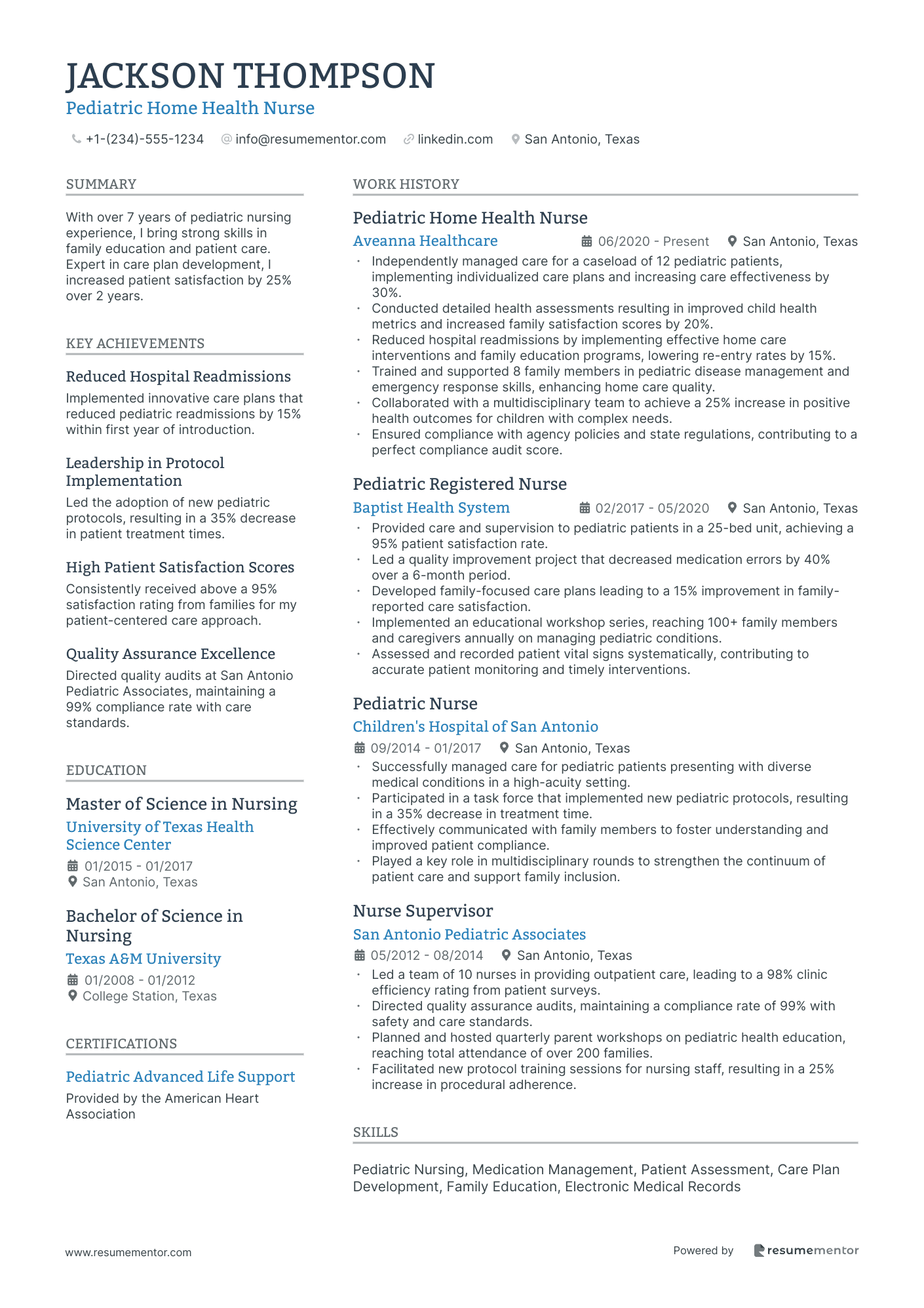 Pediatric Home Health Nurse