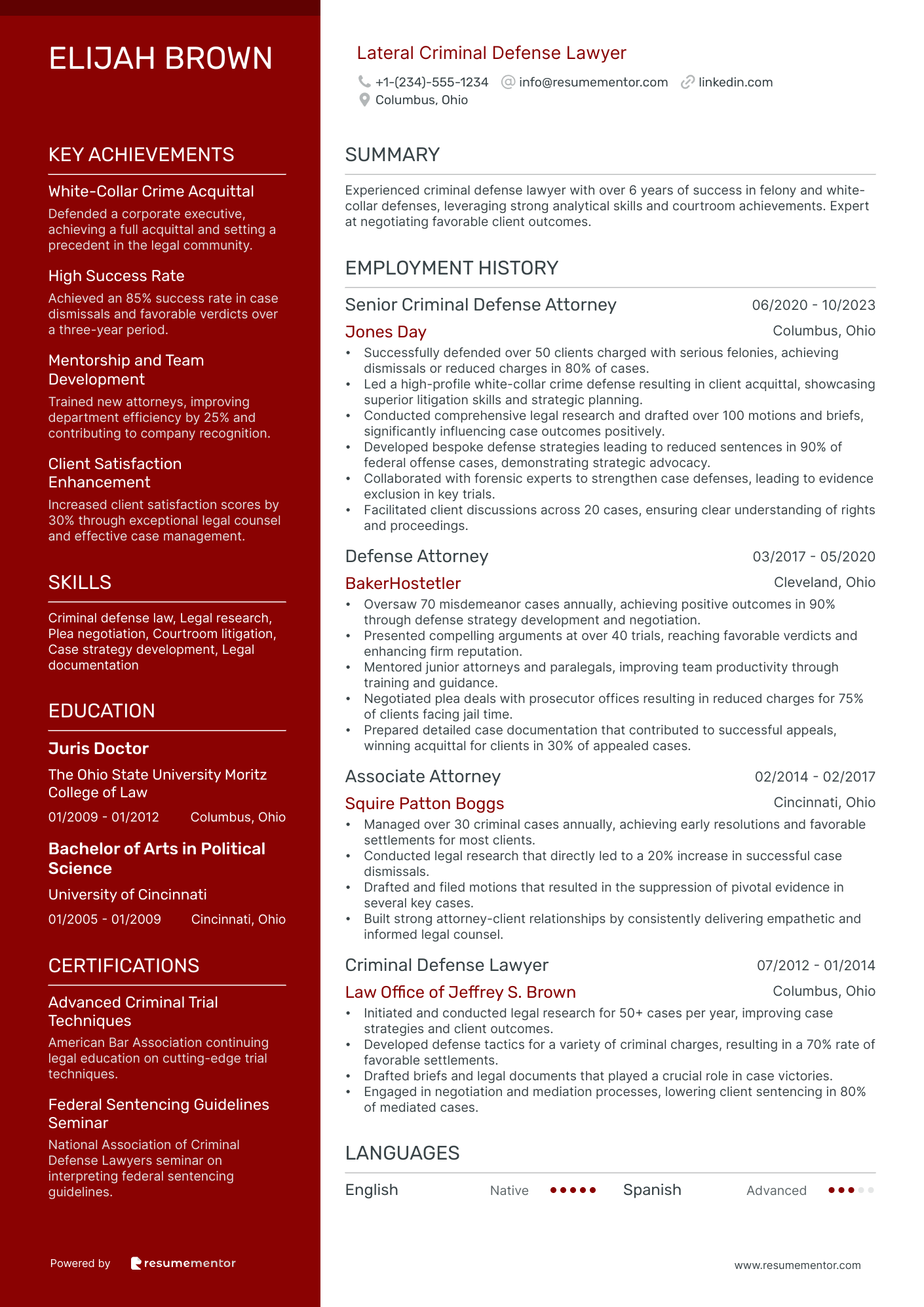 Lateral Criminal Defense Lawyer