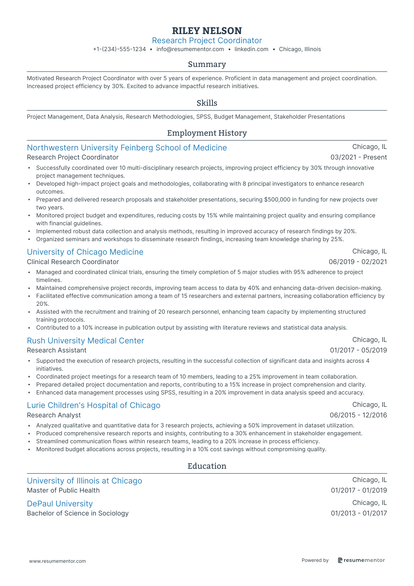 Research Project Coordinator