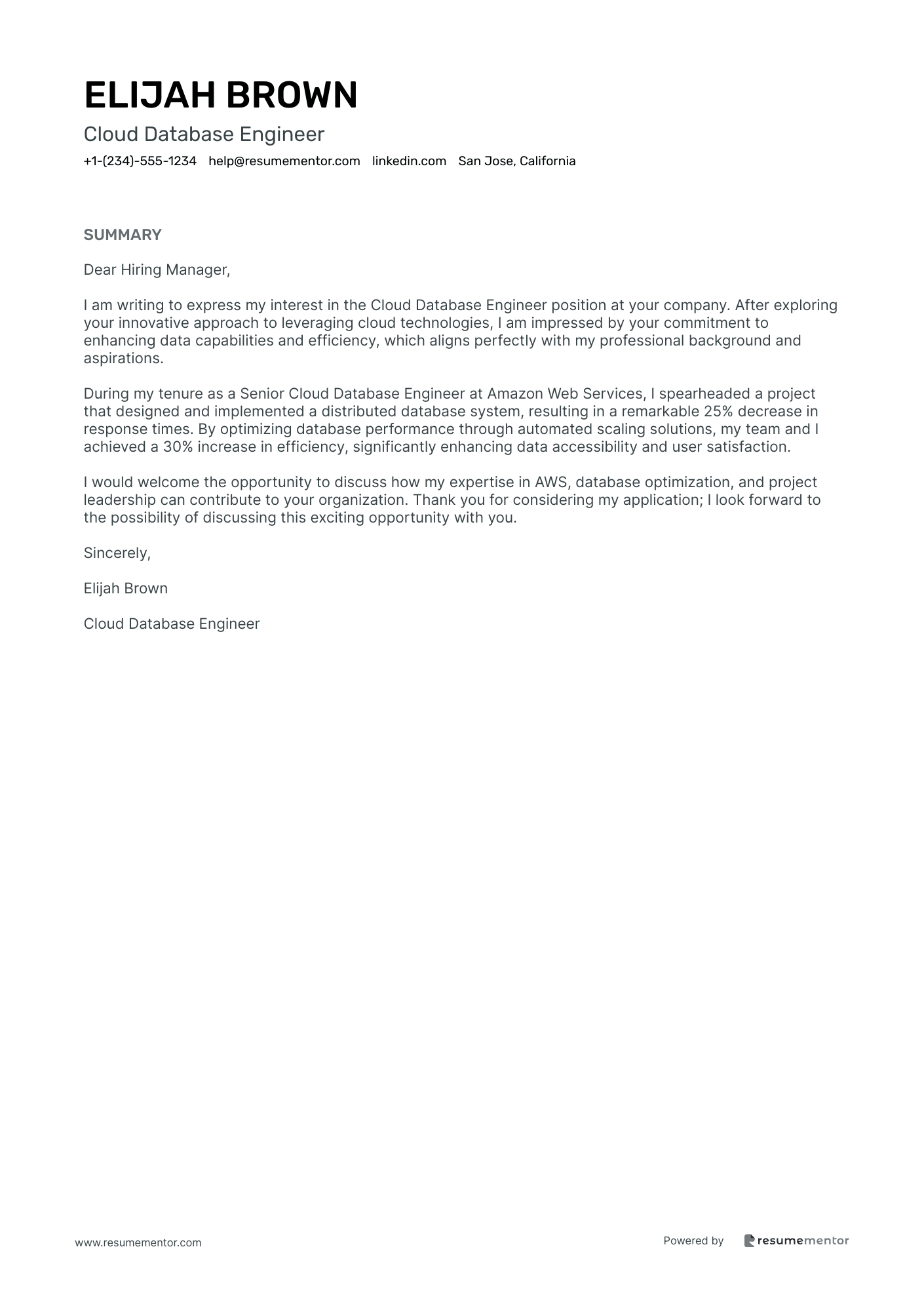 Cloud Database Engineer