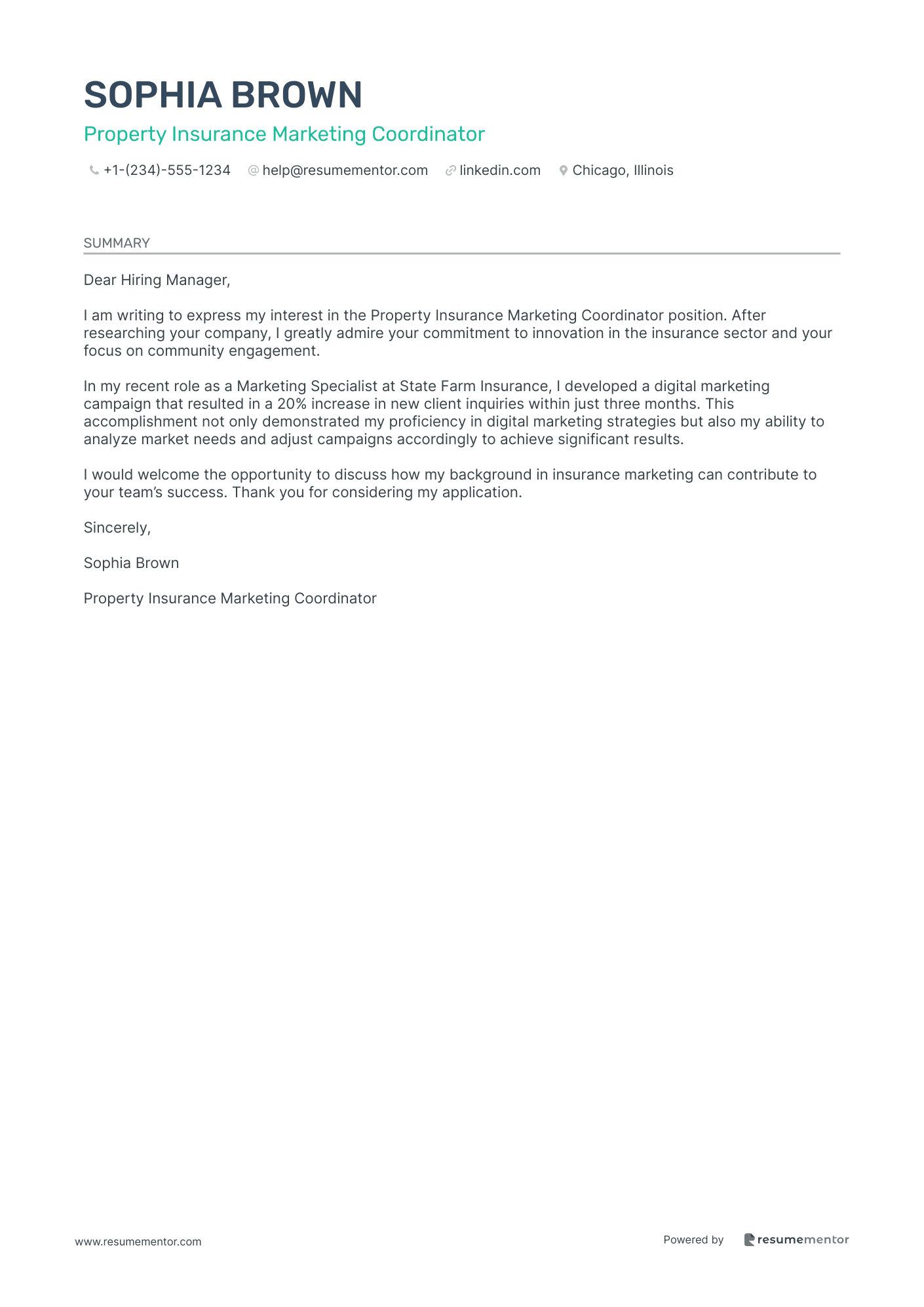 Property Insurance Marketing Coordinator
