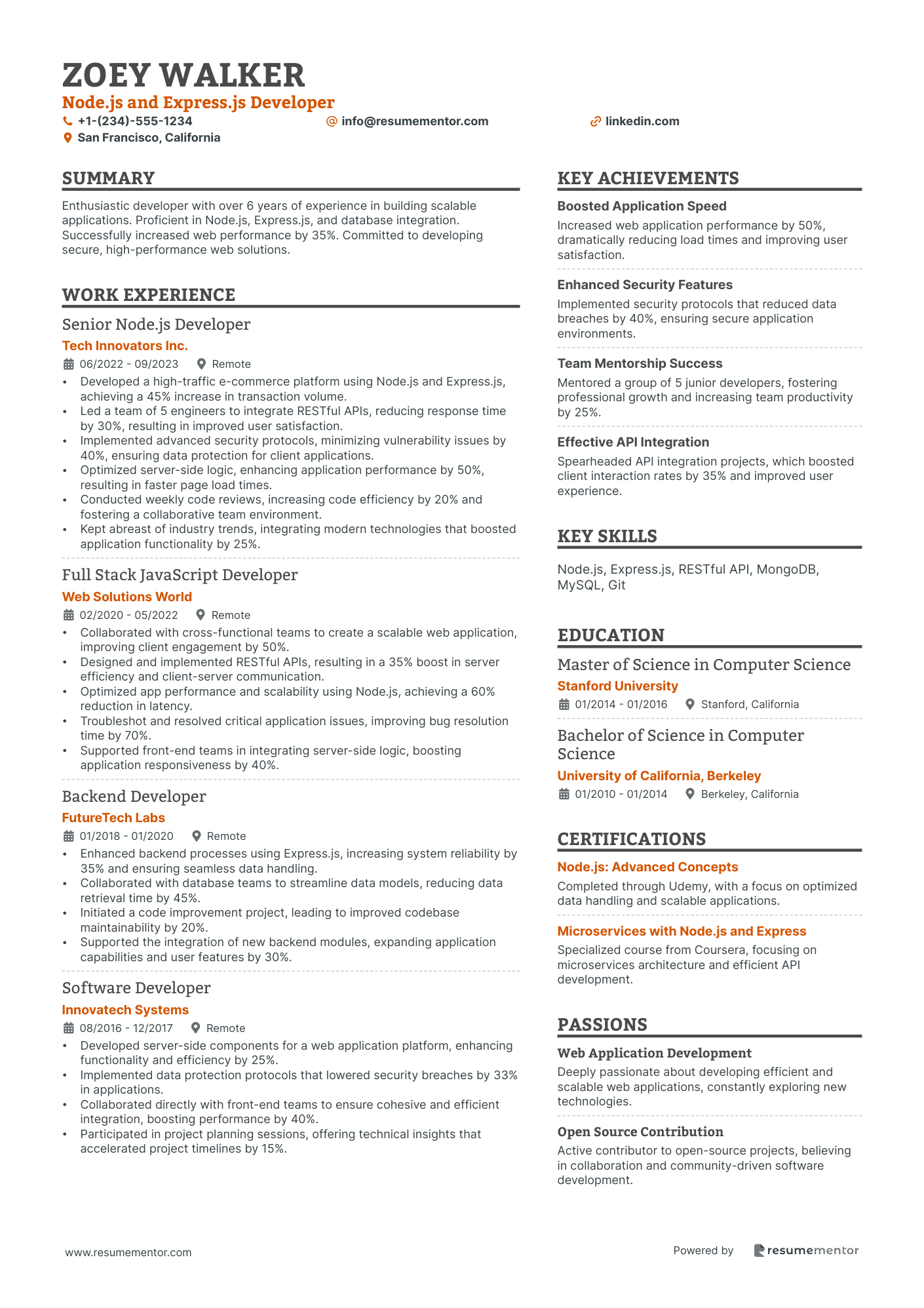 Node.js and Express.js Developer