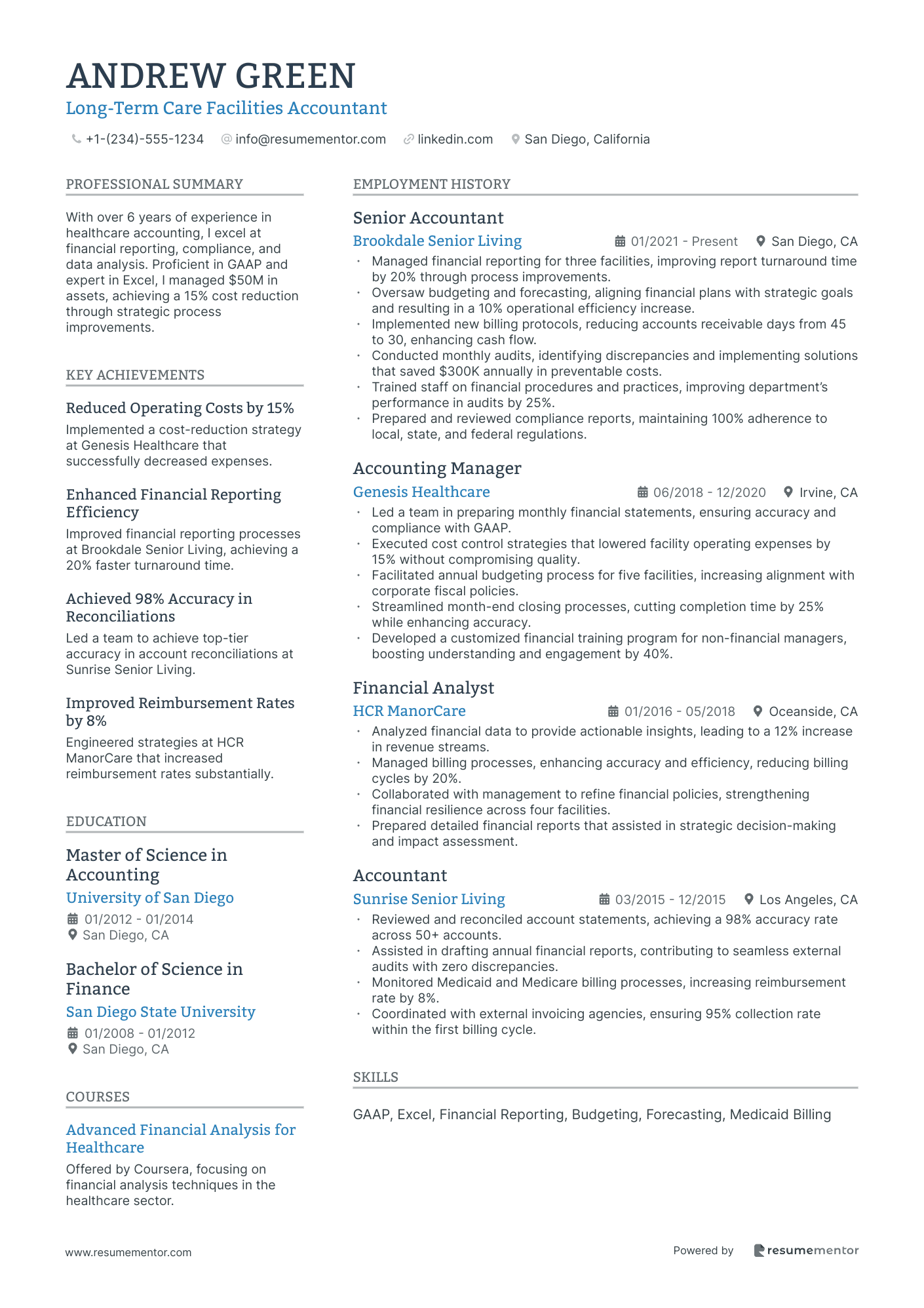 Long Term Care Facilities Accountant