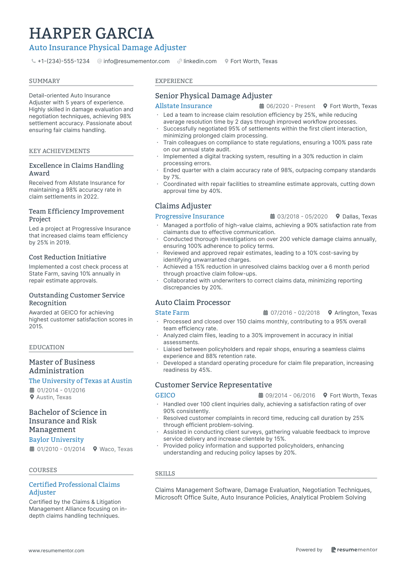 Auto Insurance Physical Damage Adjuster