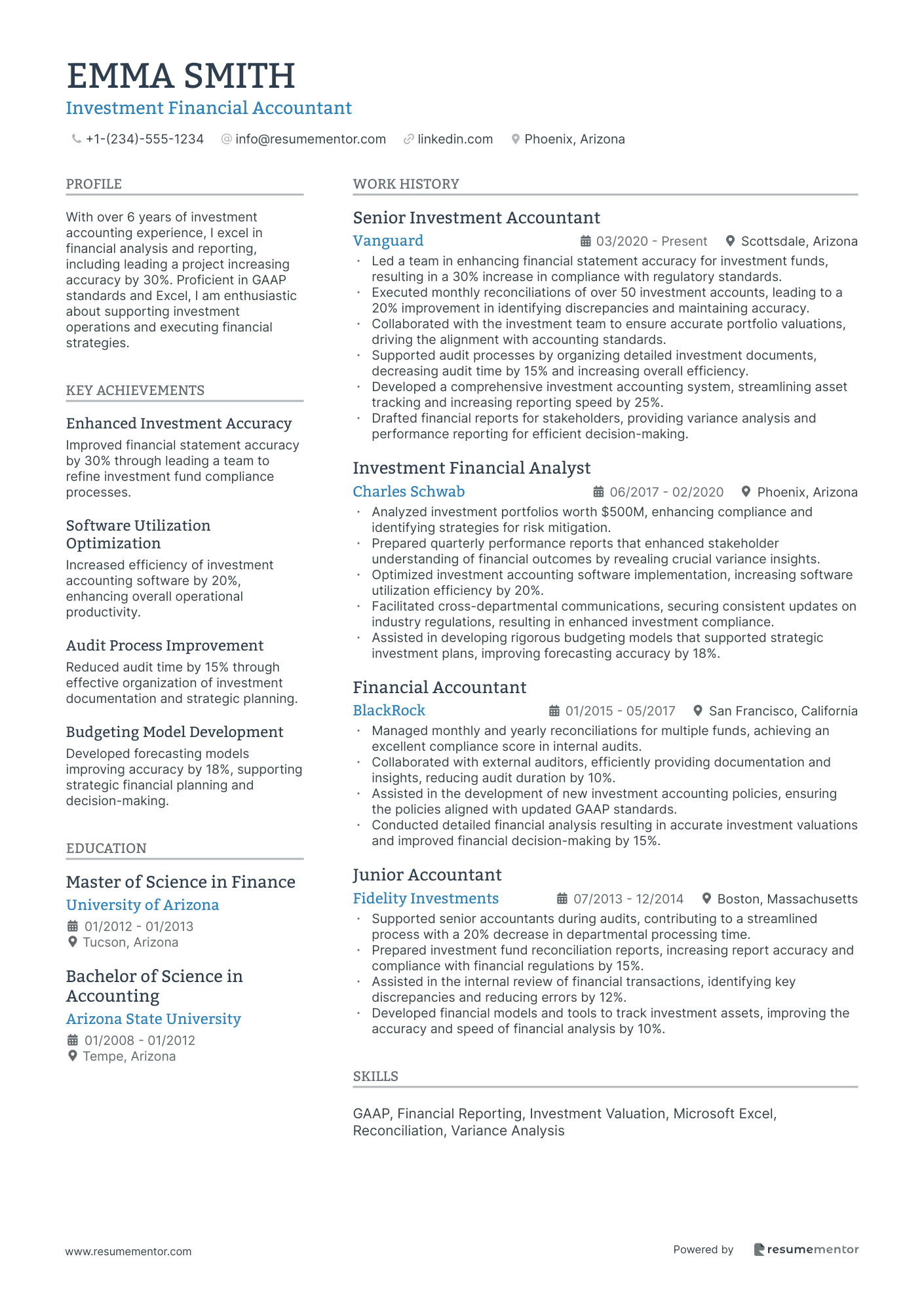 Investment Financial Accountant