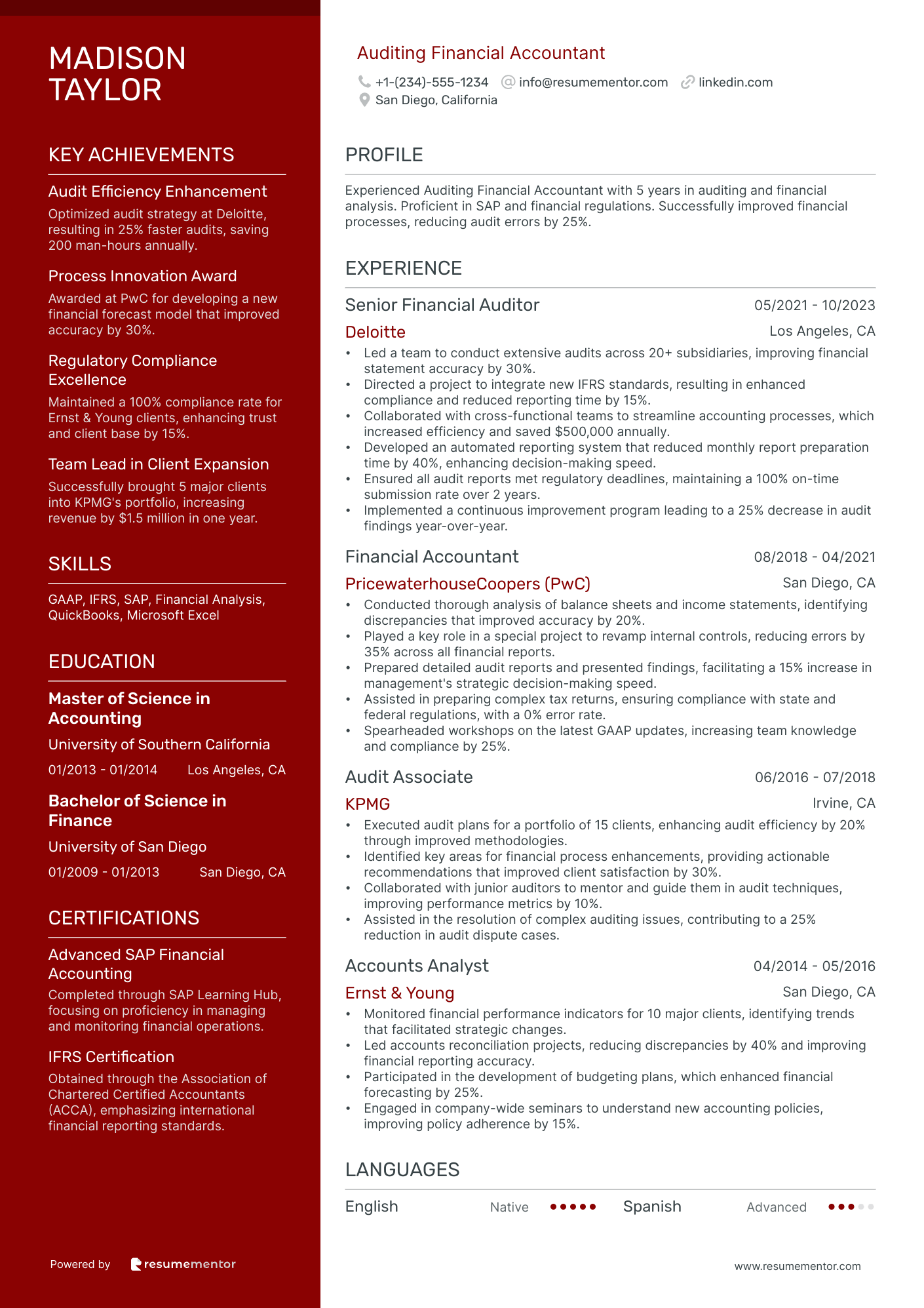 Auditing Financial Accountant