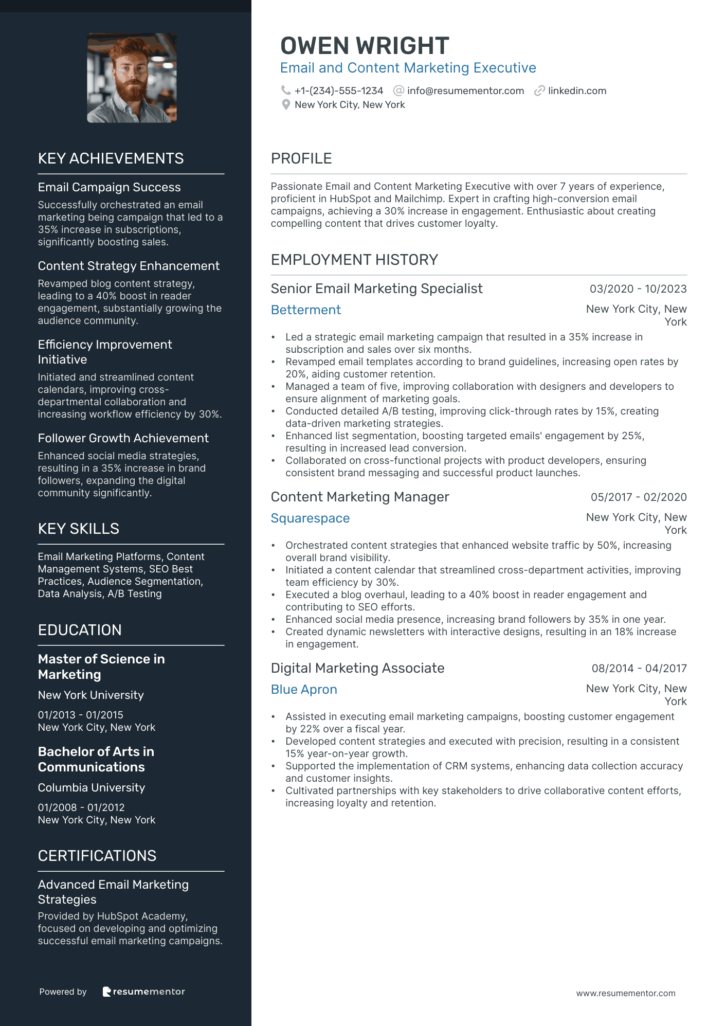 Email and Content Marketing Executive