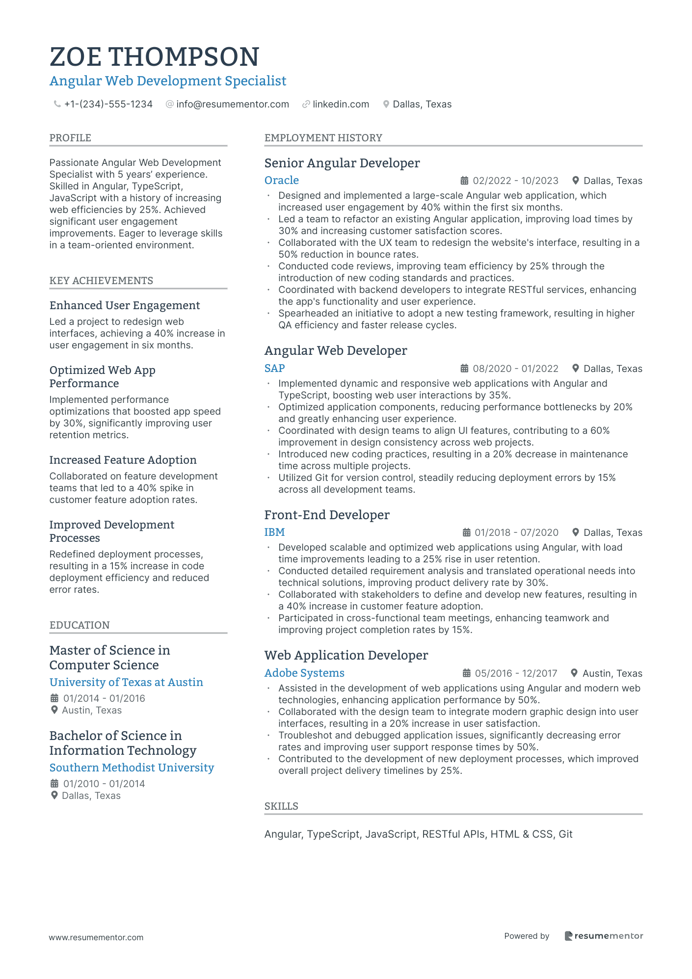 Angular Web Development Specialist