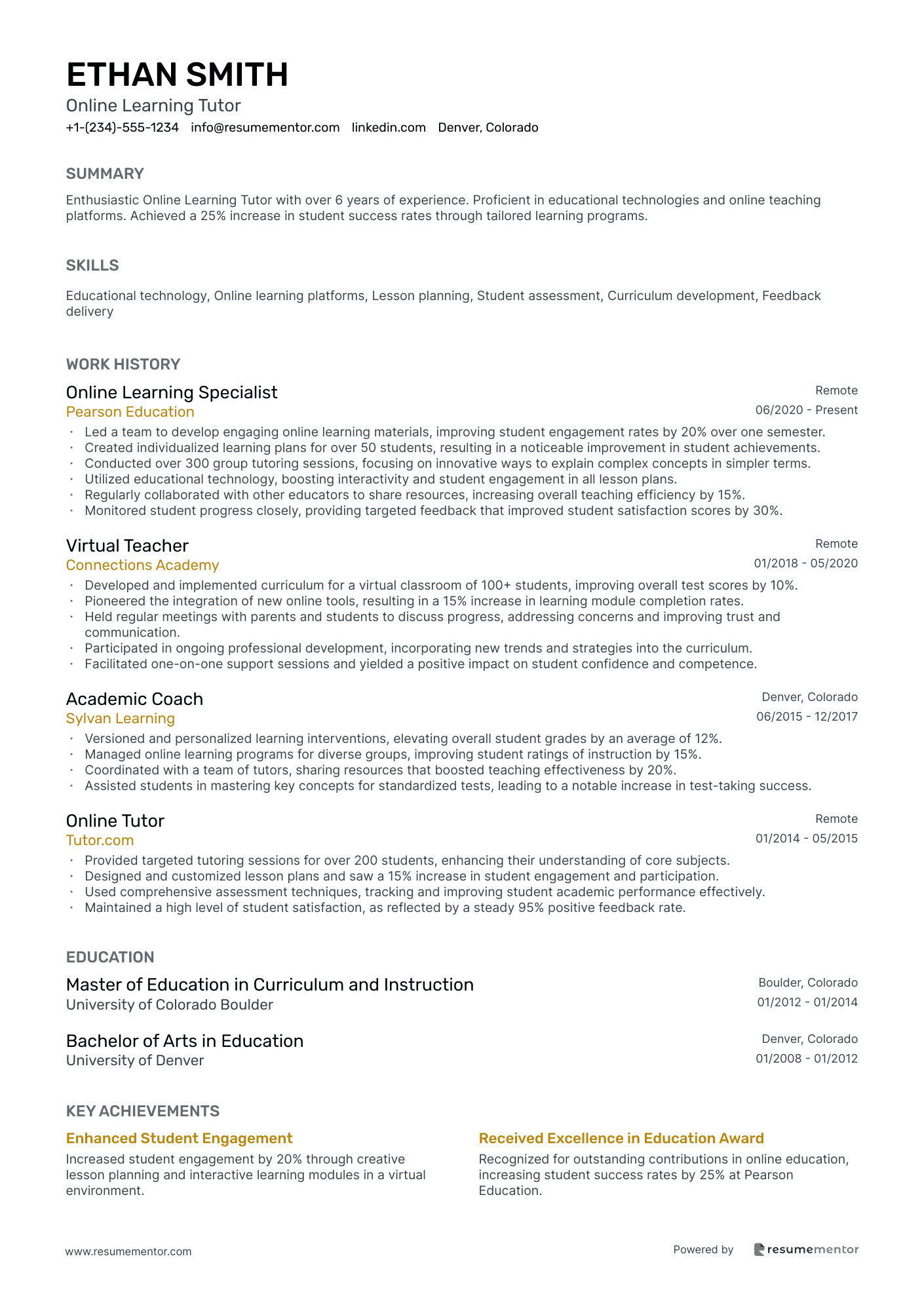 Online Learning Tutor