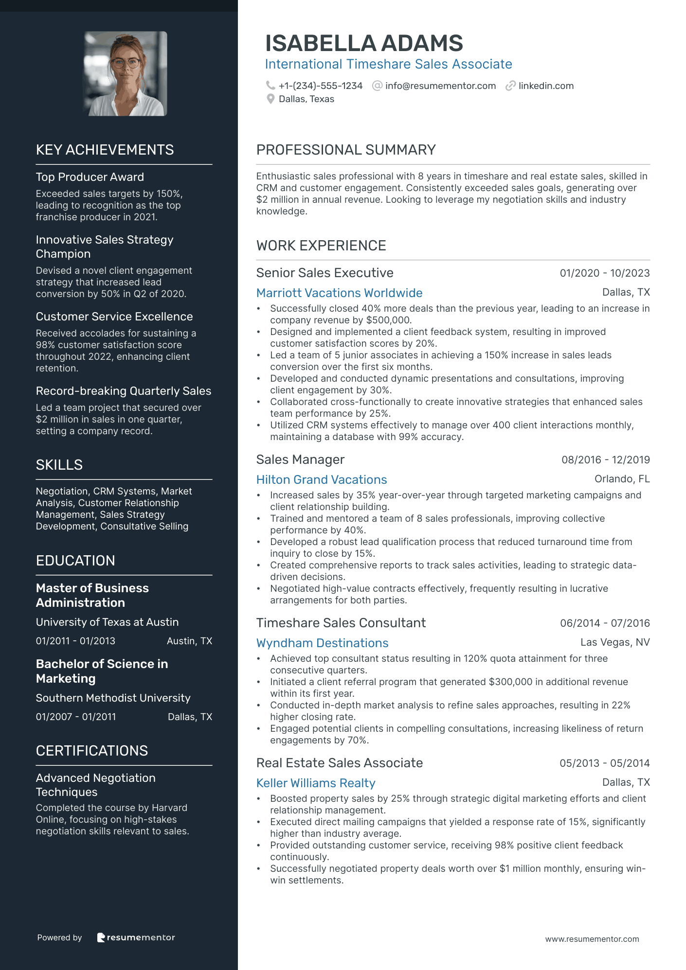 International Timeshare Sales Associate