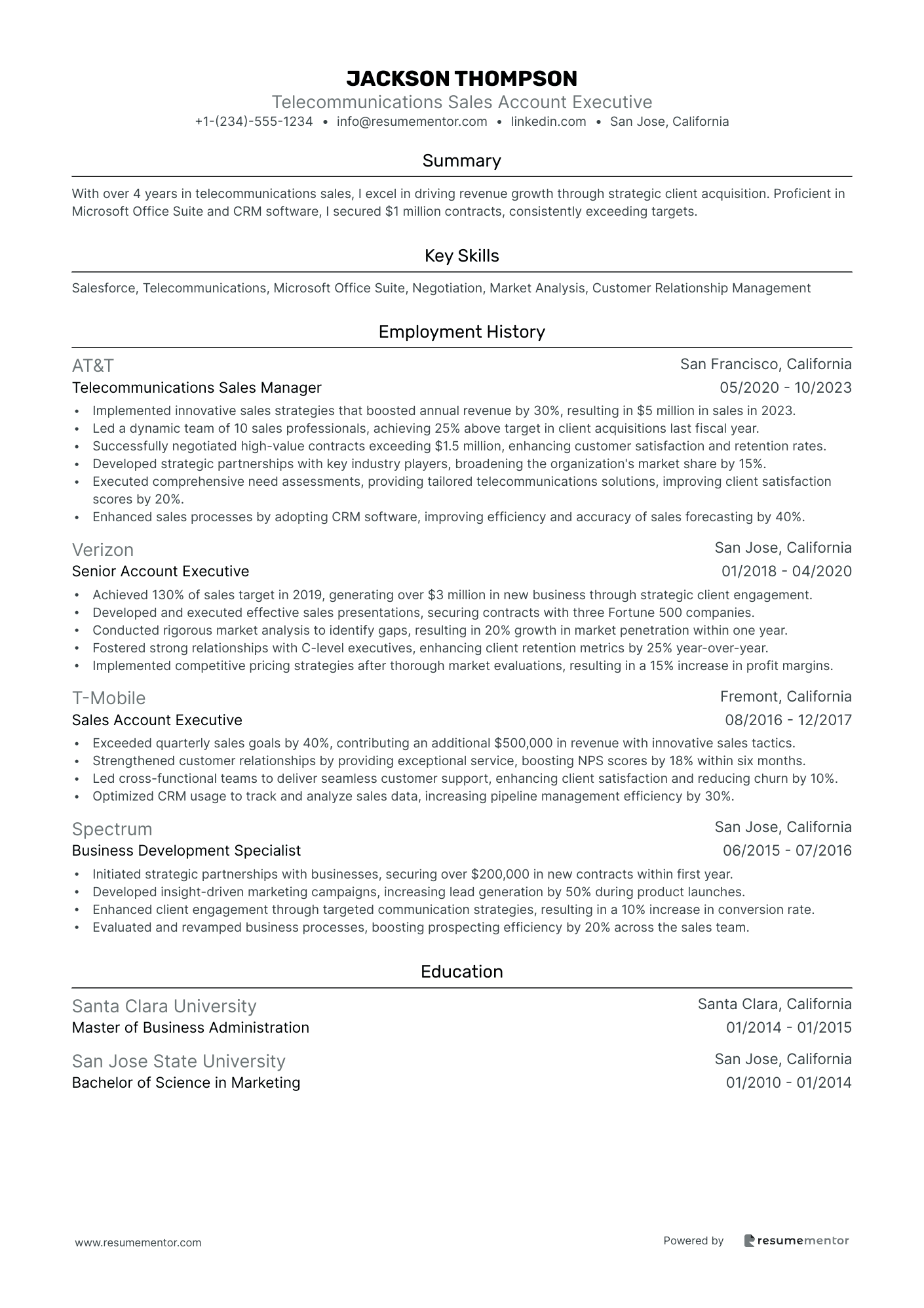 Telecommunications Sales Account Executive