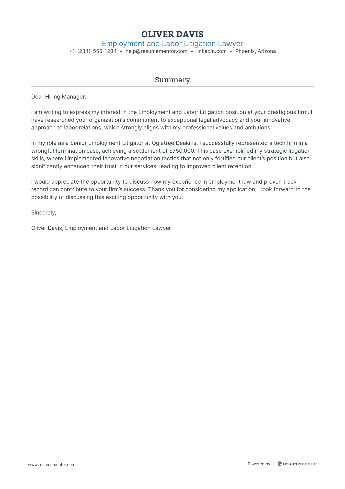 Employment and Labor Litigation Lawyer