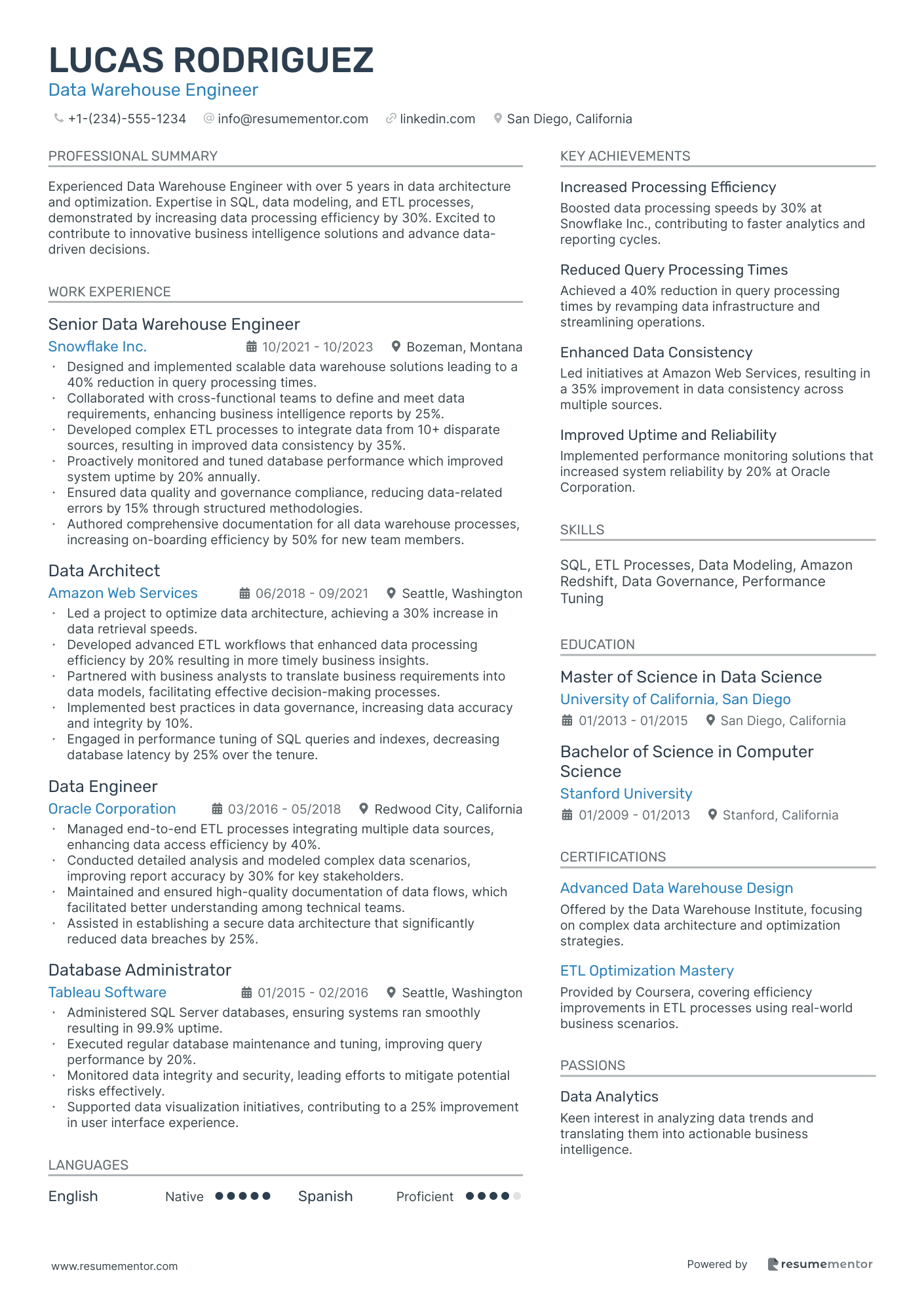 Data Warehouse Engineer