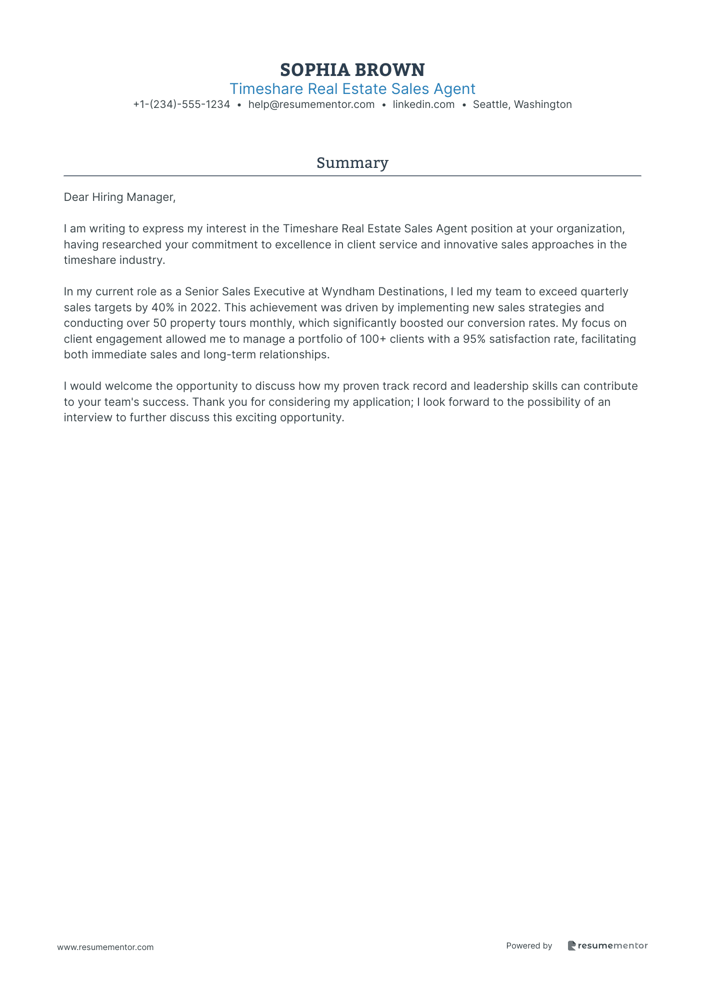 Timeshare Real Estate Sales Agent