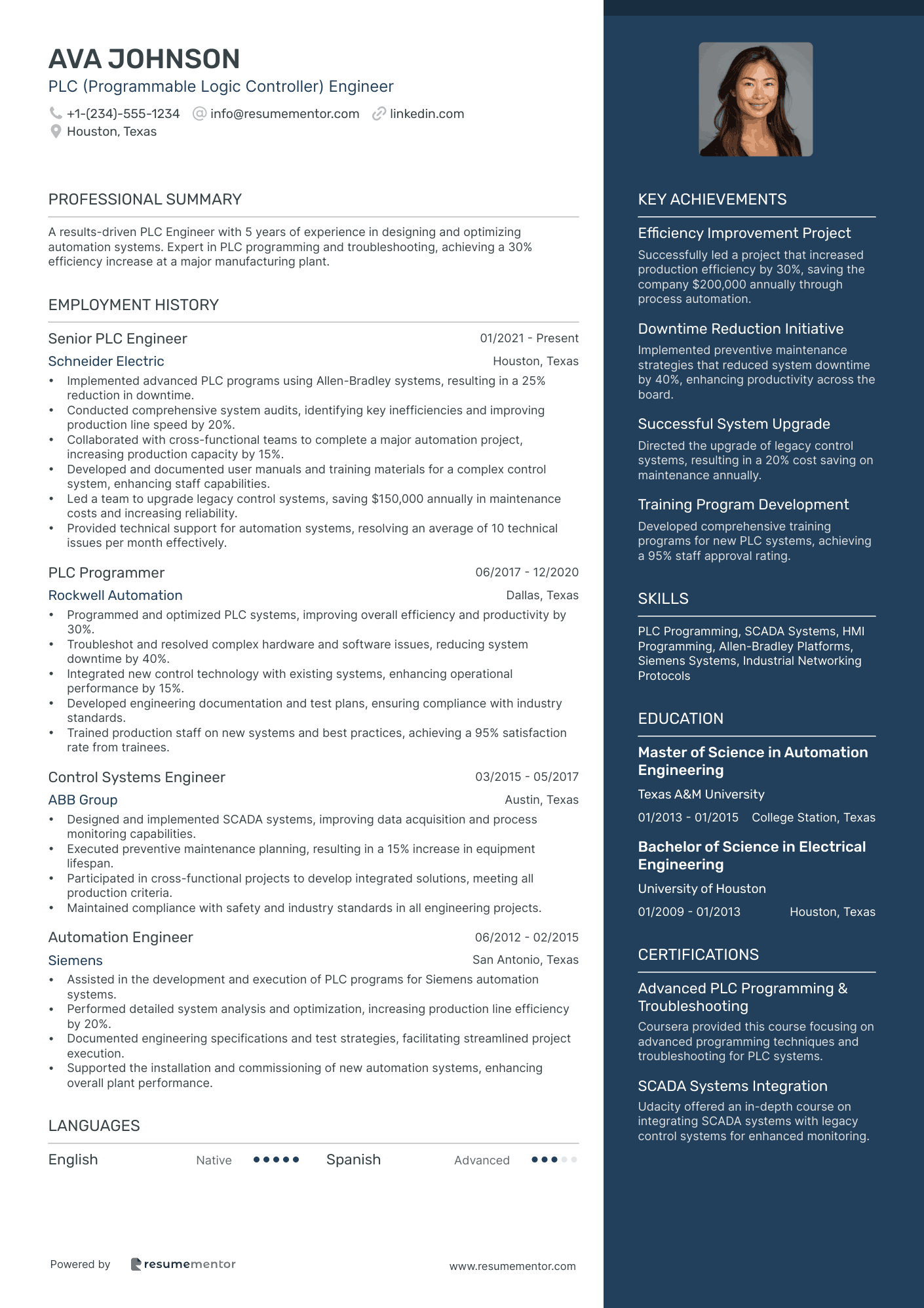 PLC (Programmable Logic Controller) Engineer