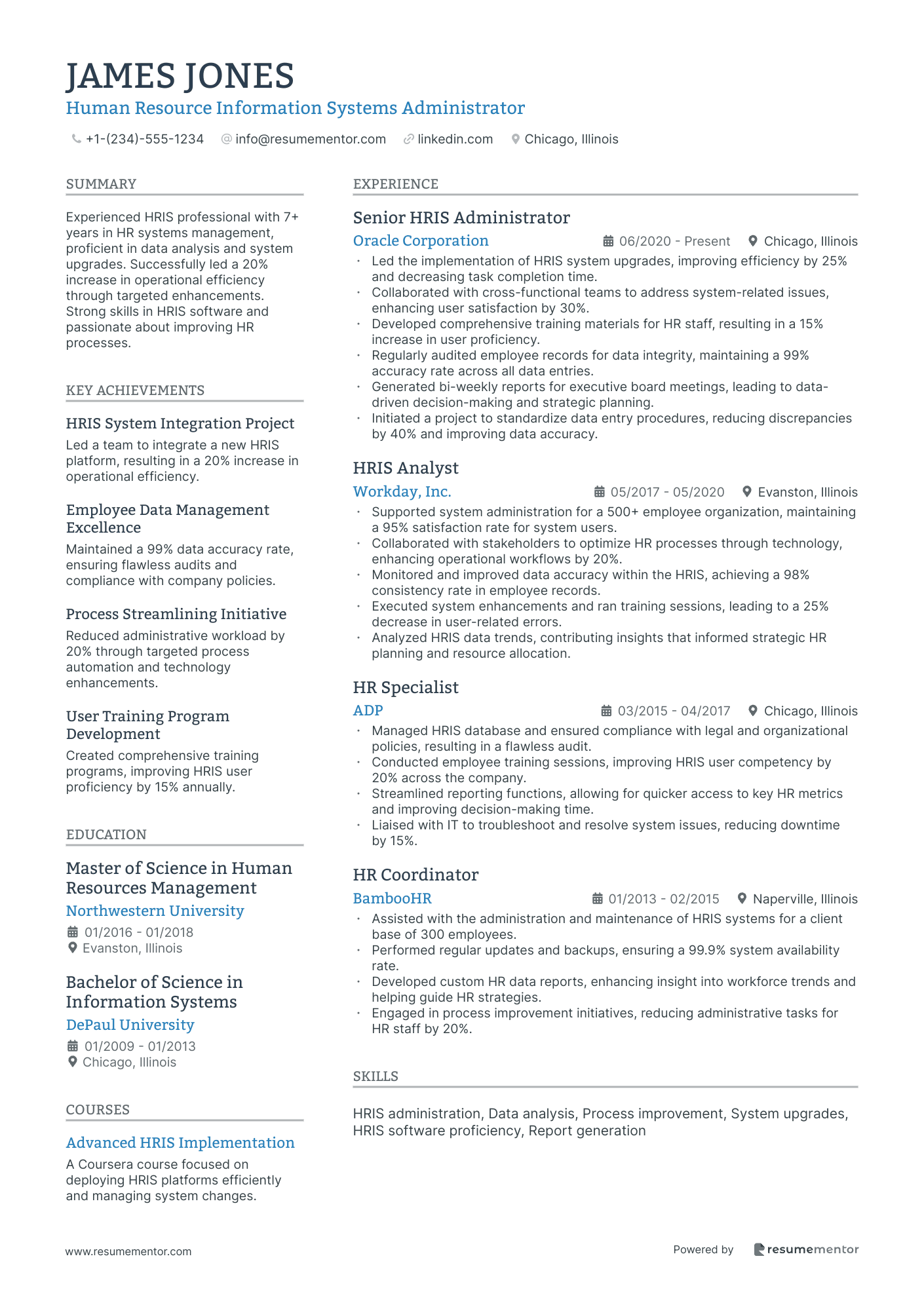 Human Resource Information Systems Administrator