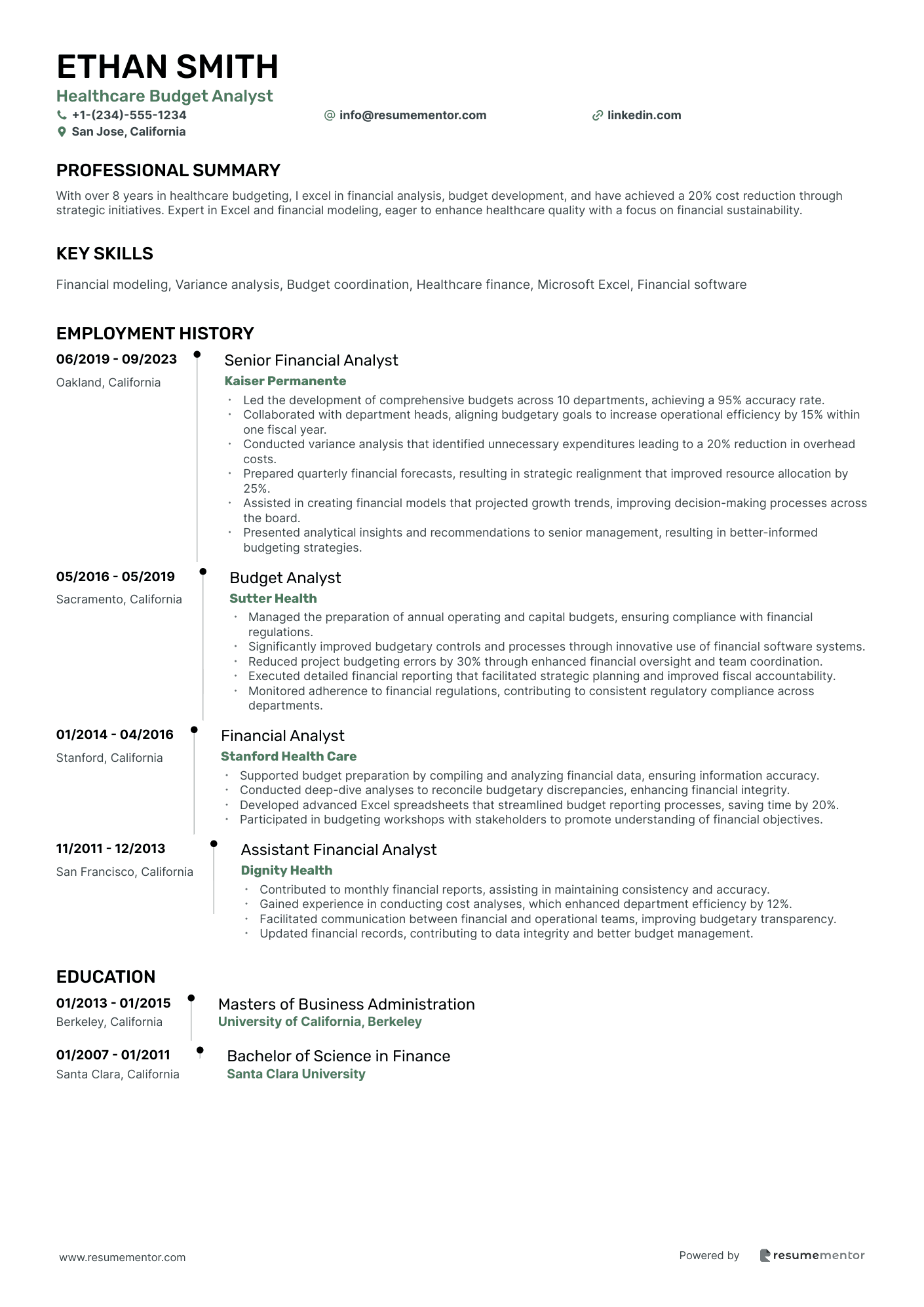 Healthcare Budget Analyst