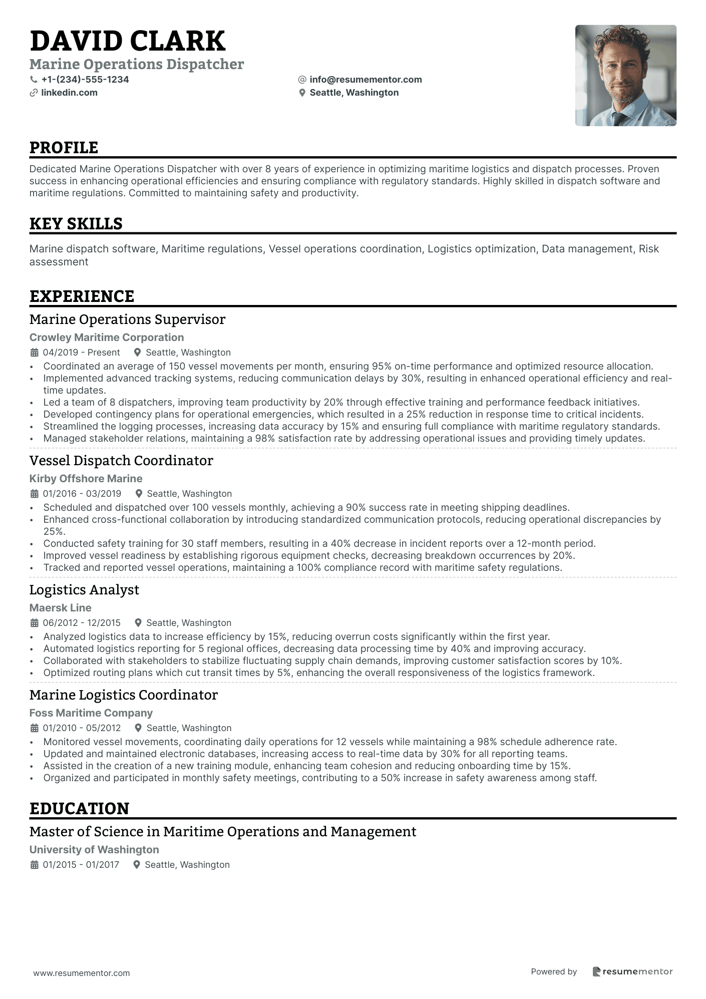 Marine Operations Dispatcher