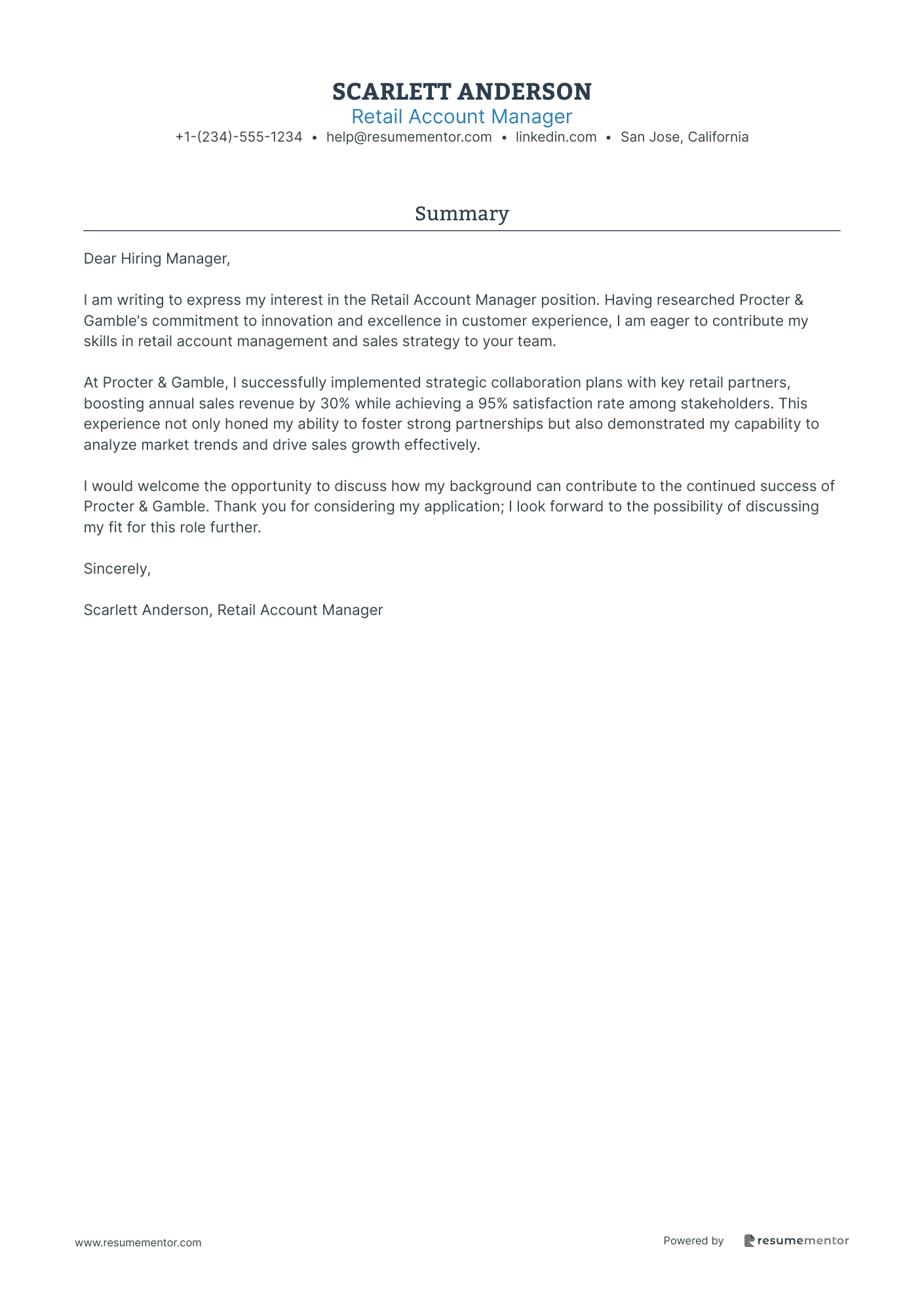 Retail Account Manager