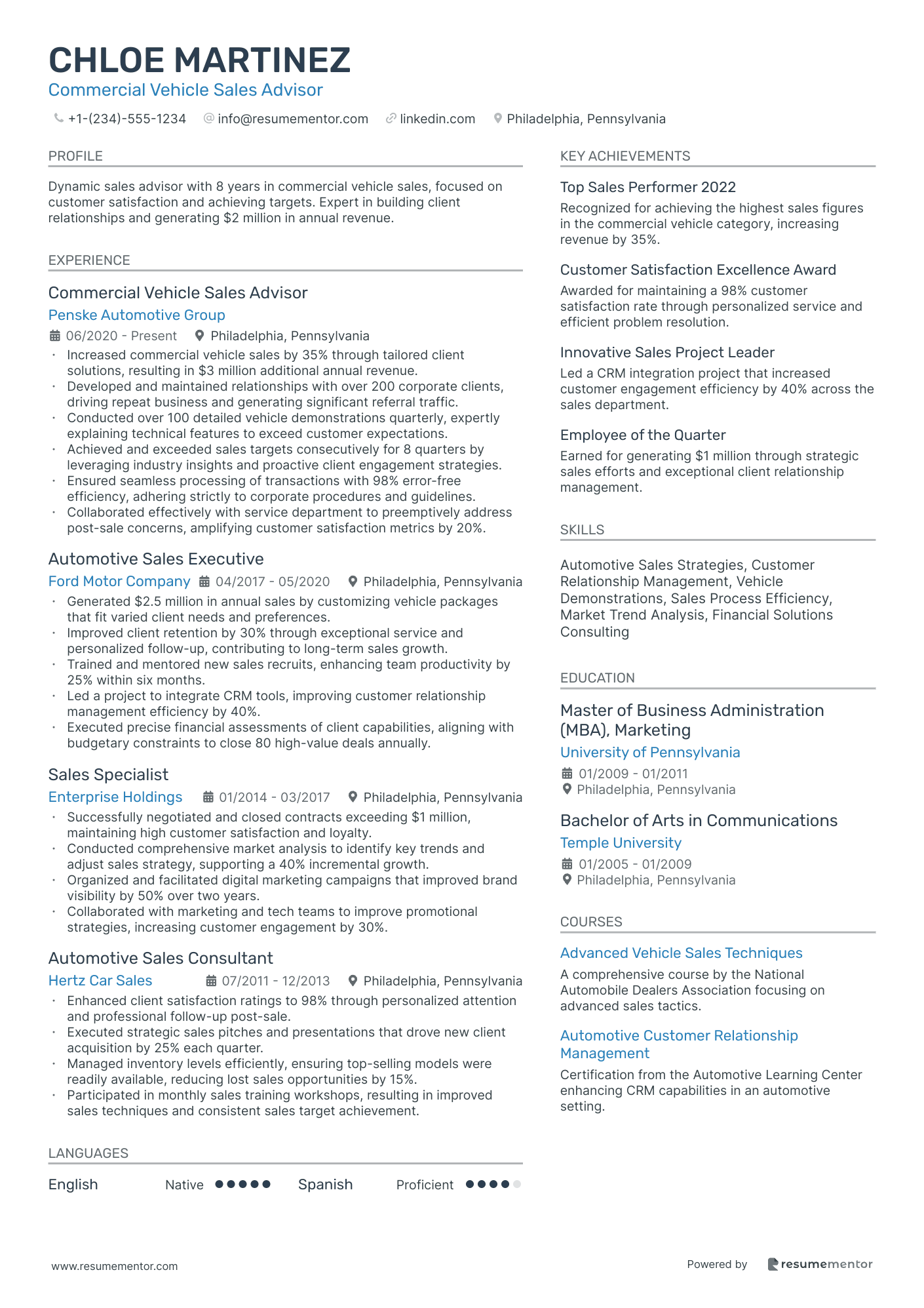 Commercial Vehicle Sales Advisor