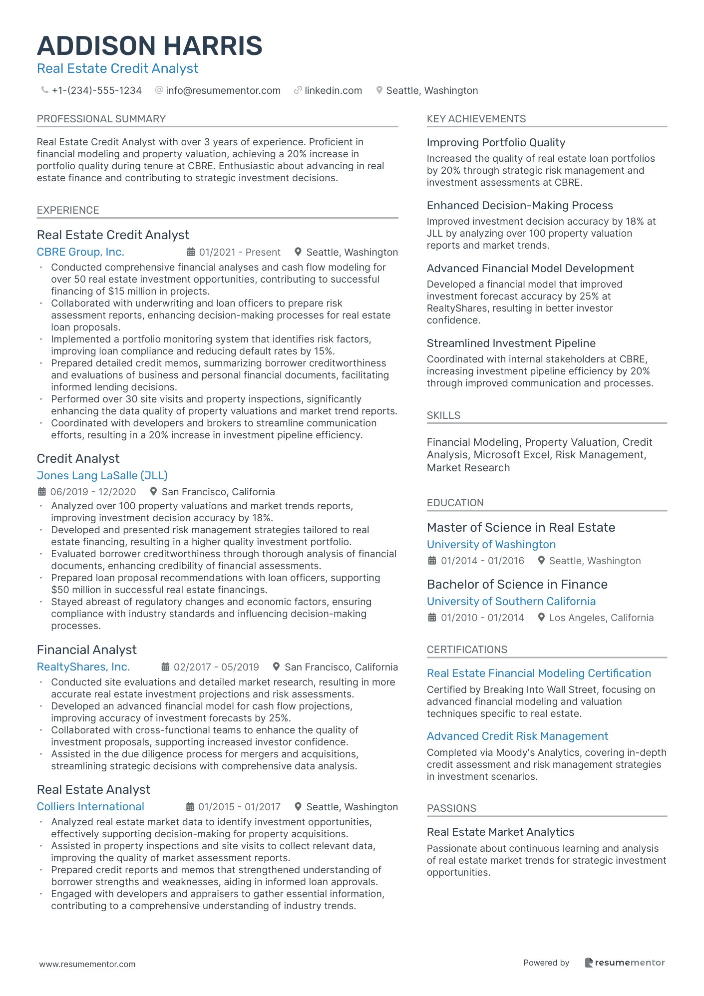 Real Estate Credit Analyst