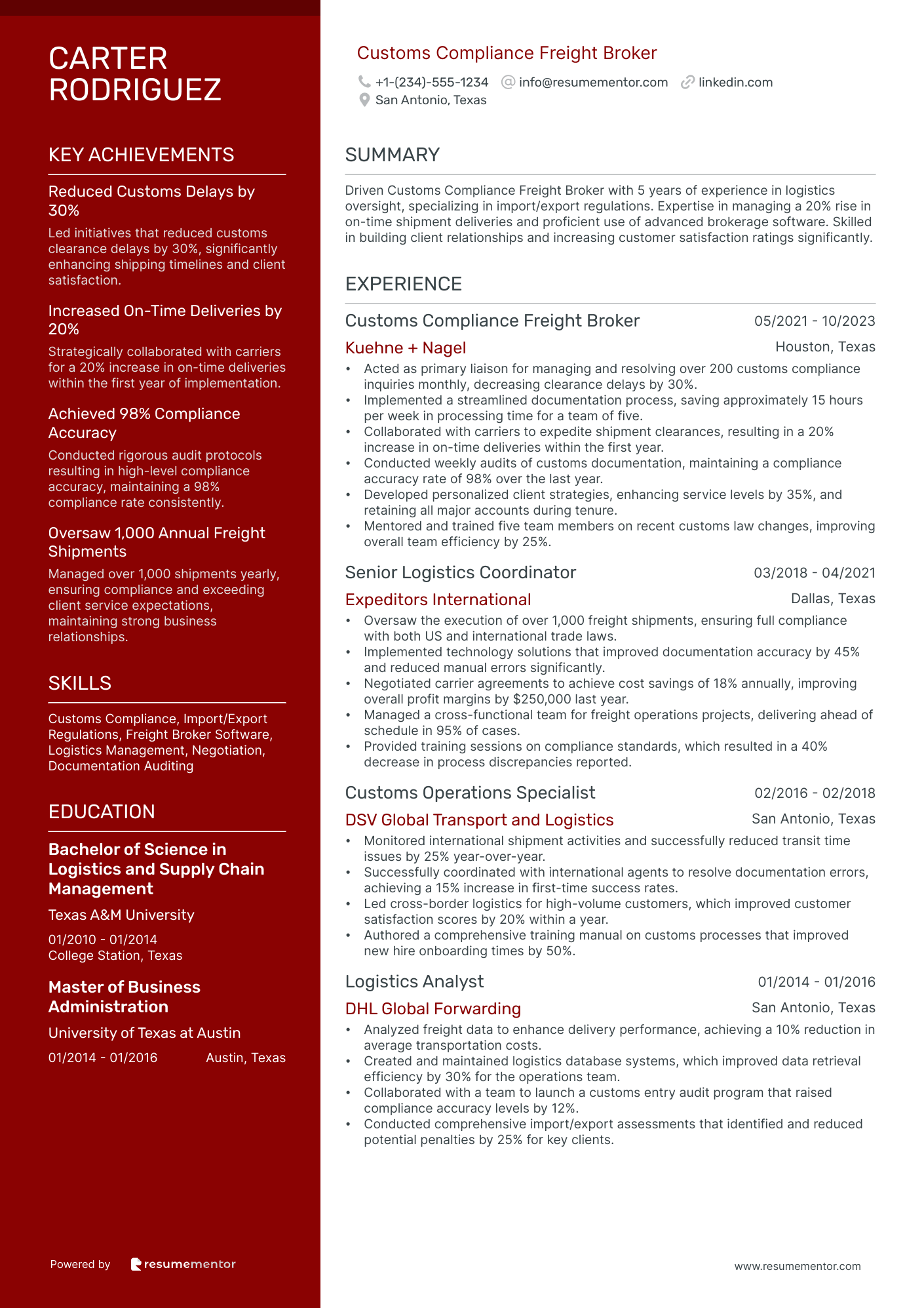 Customs Compliance Freight Broker