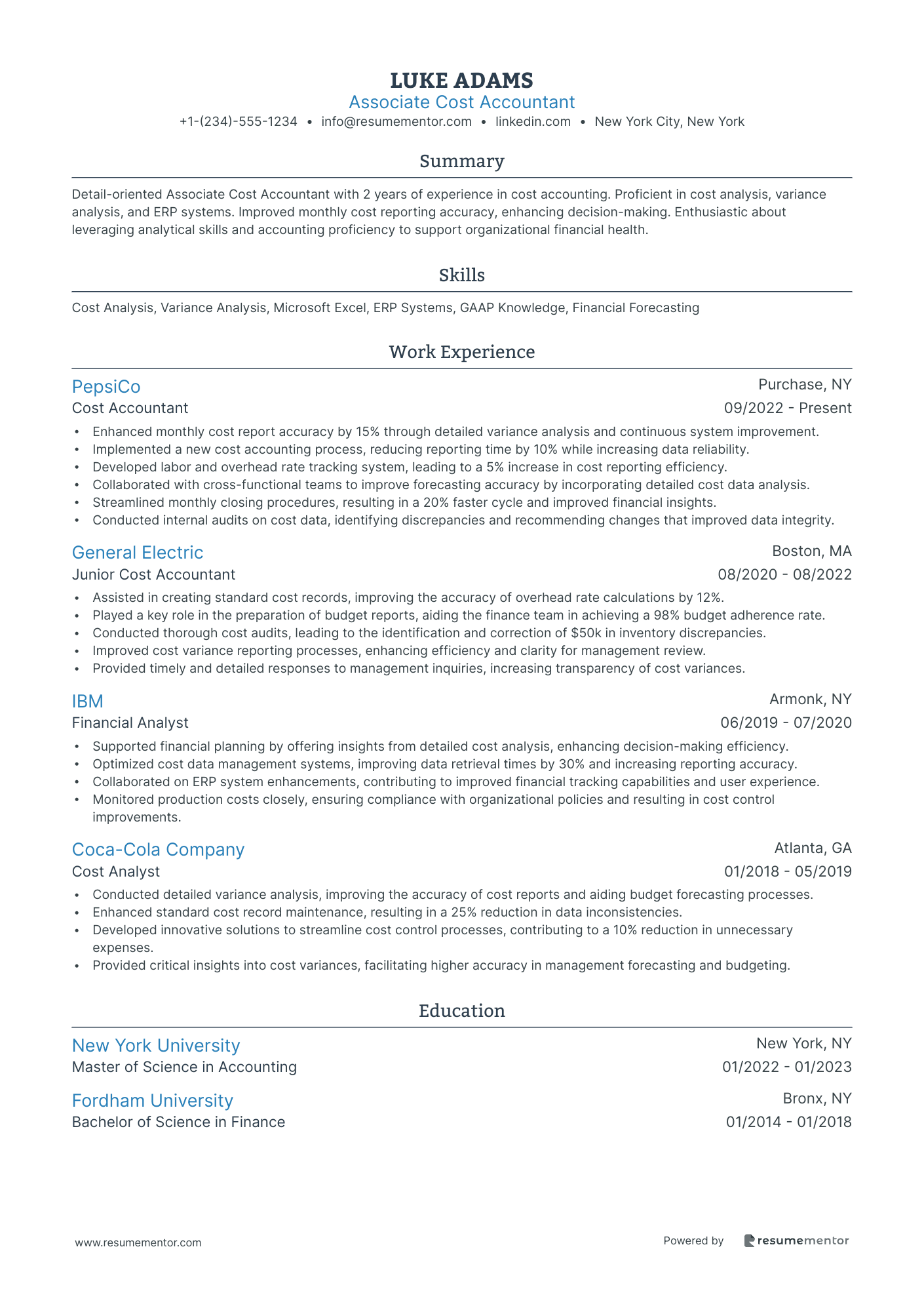 Associate Cost Accountant