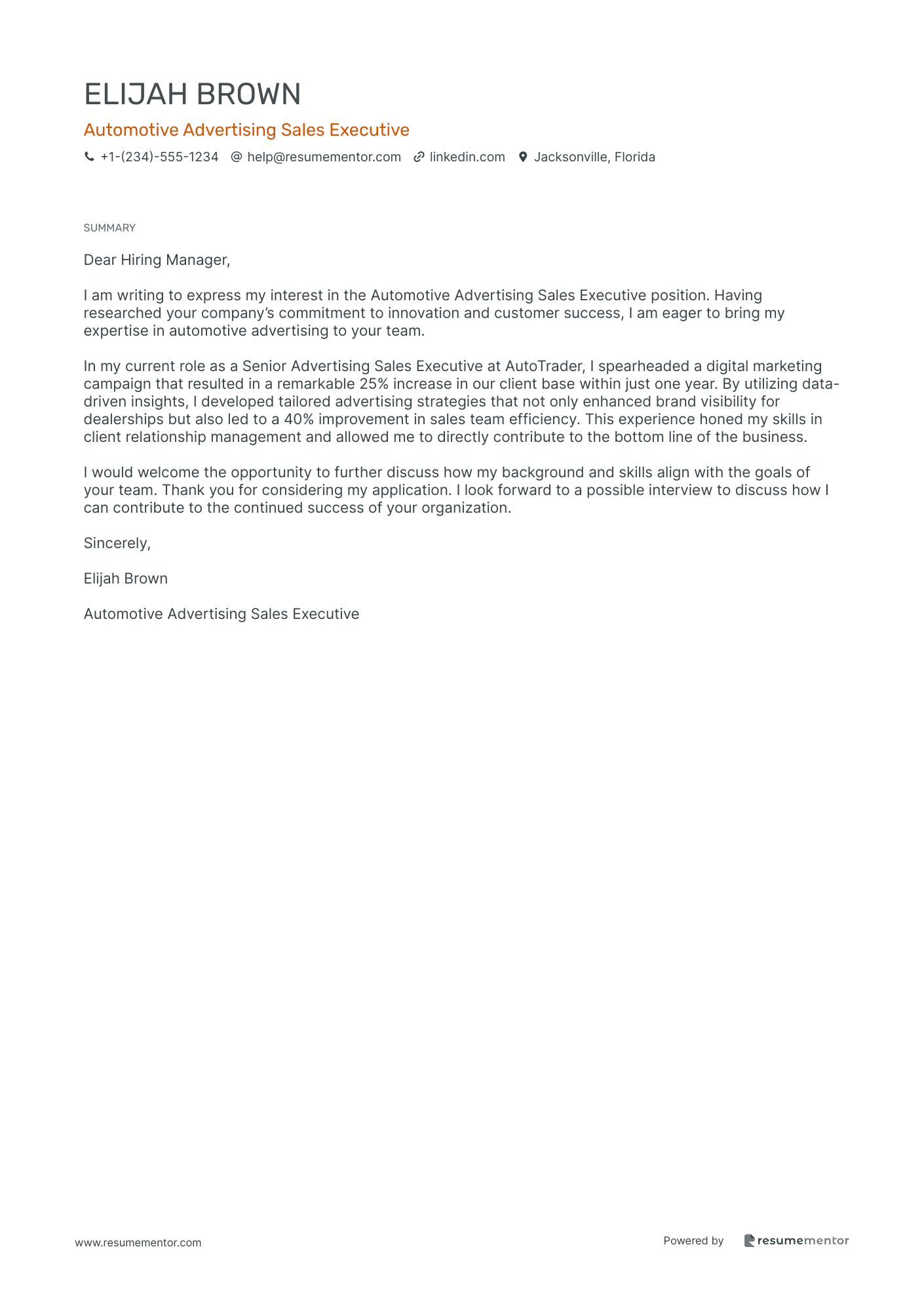 Automotive Advertising Sales Executive