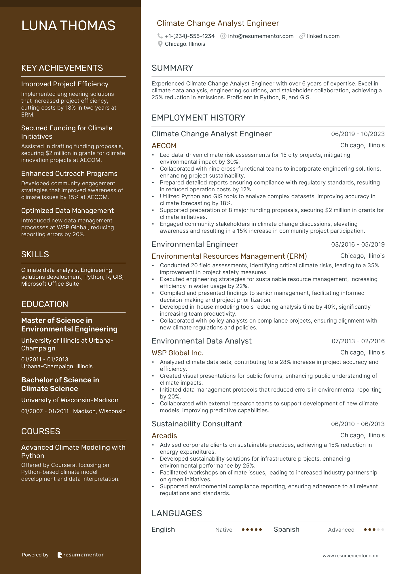 Climate Change Analyst Engineer