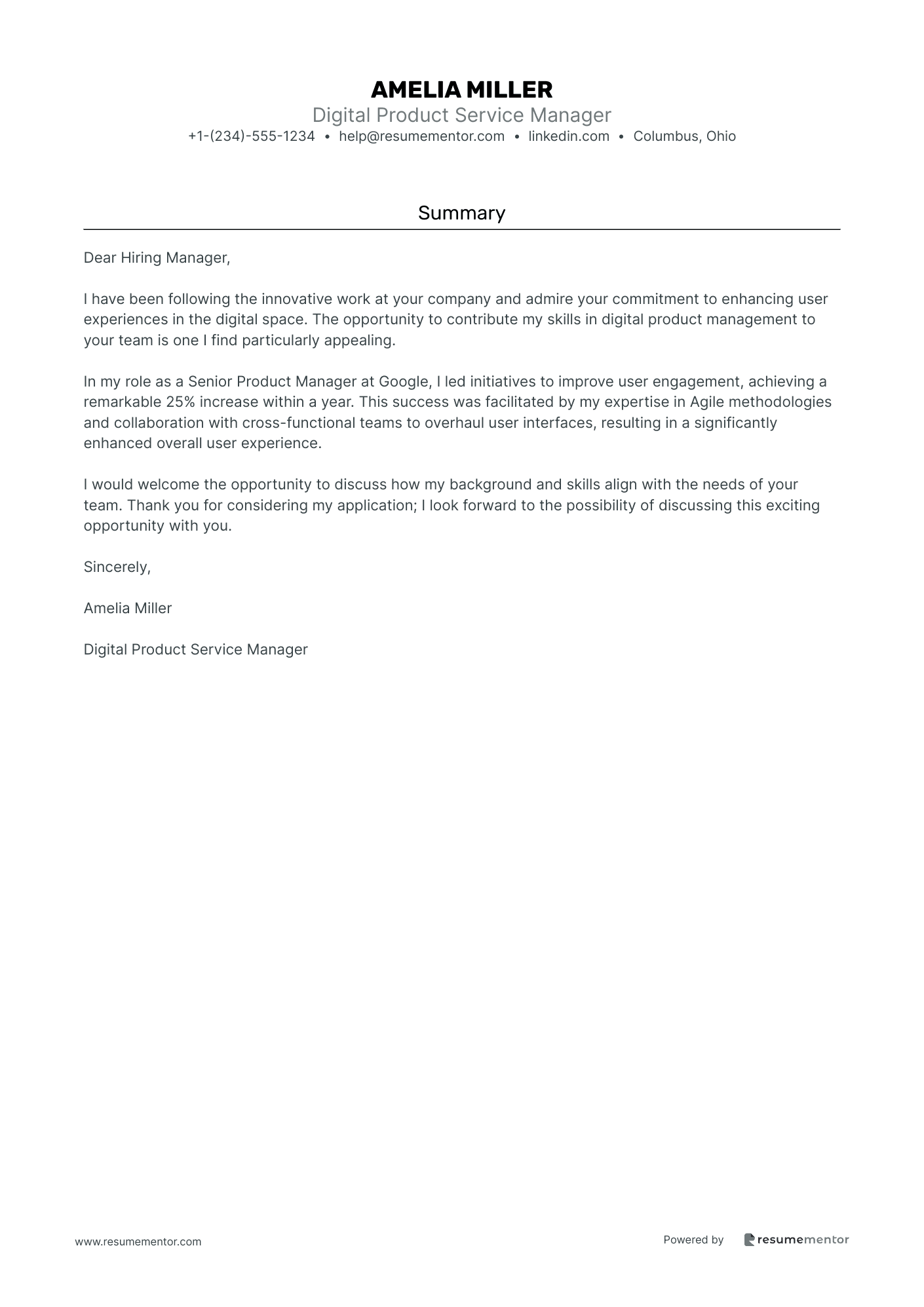 Digital Product Service Manager